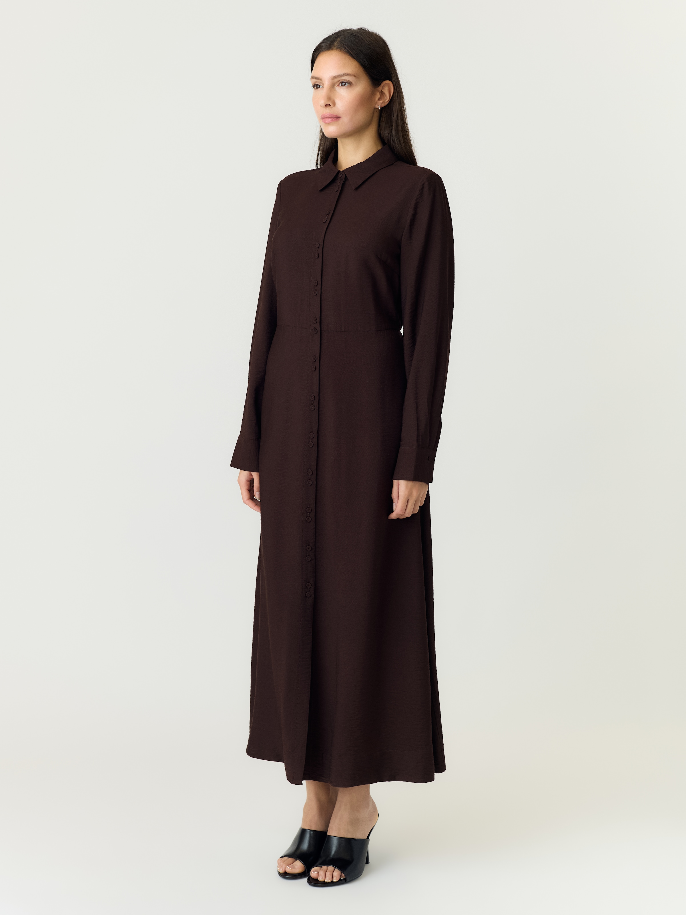 Y.A.S Blusenkleid »YASSAFERA LS LONG SHIRT DRESS S. NOOS« Viskosemischung, regular fit