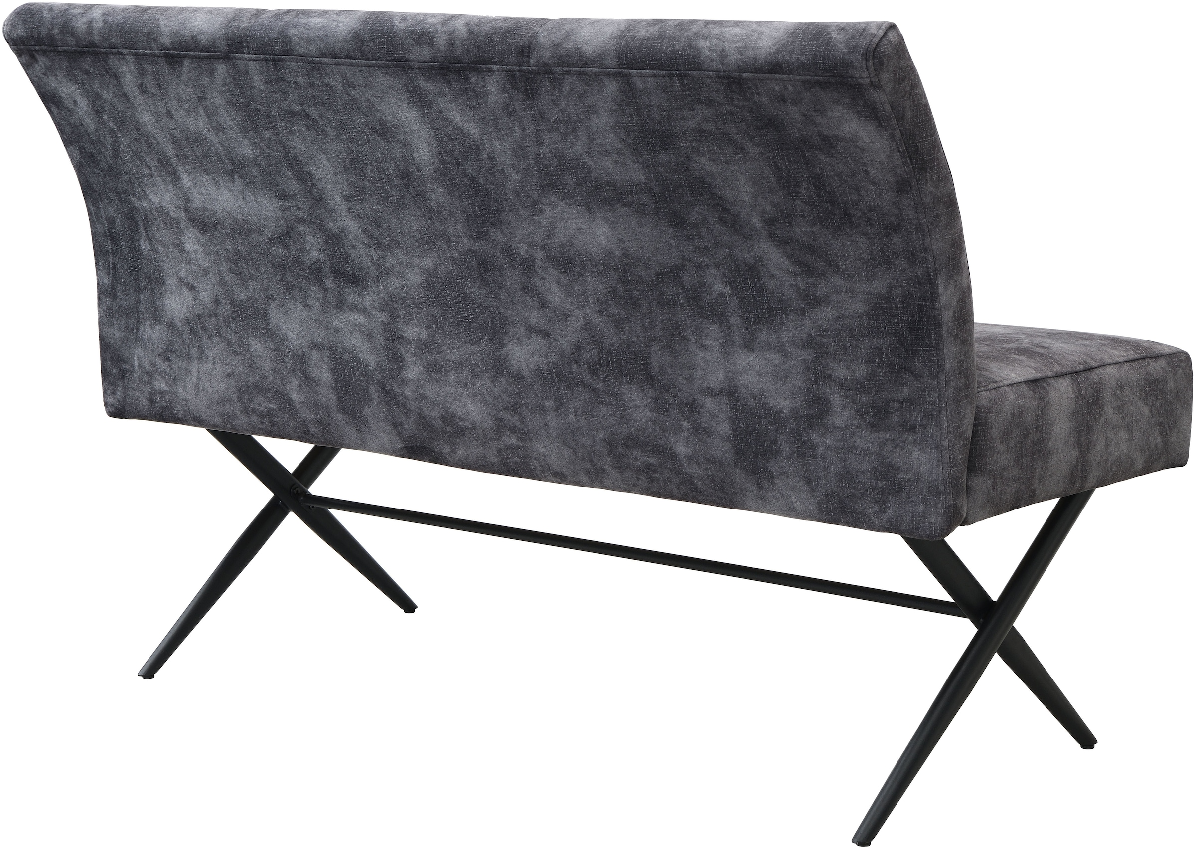 HELA Sitzbank »PORTO« 1 Stk. tlg. Einzelbank mit Rücken, X-Gestell, Federkorb, Vintage Velvet Optik