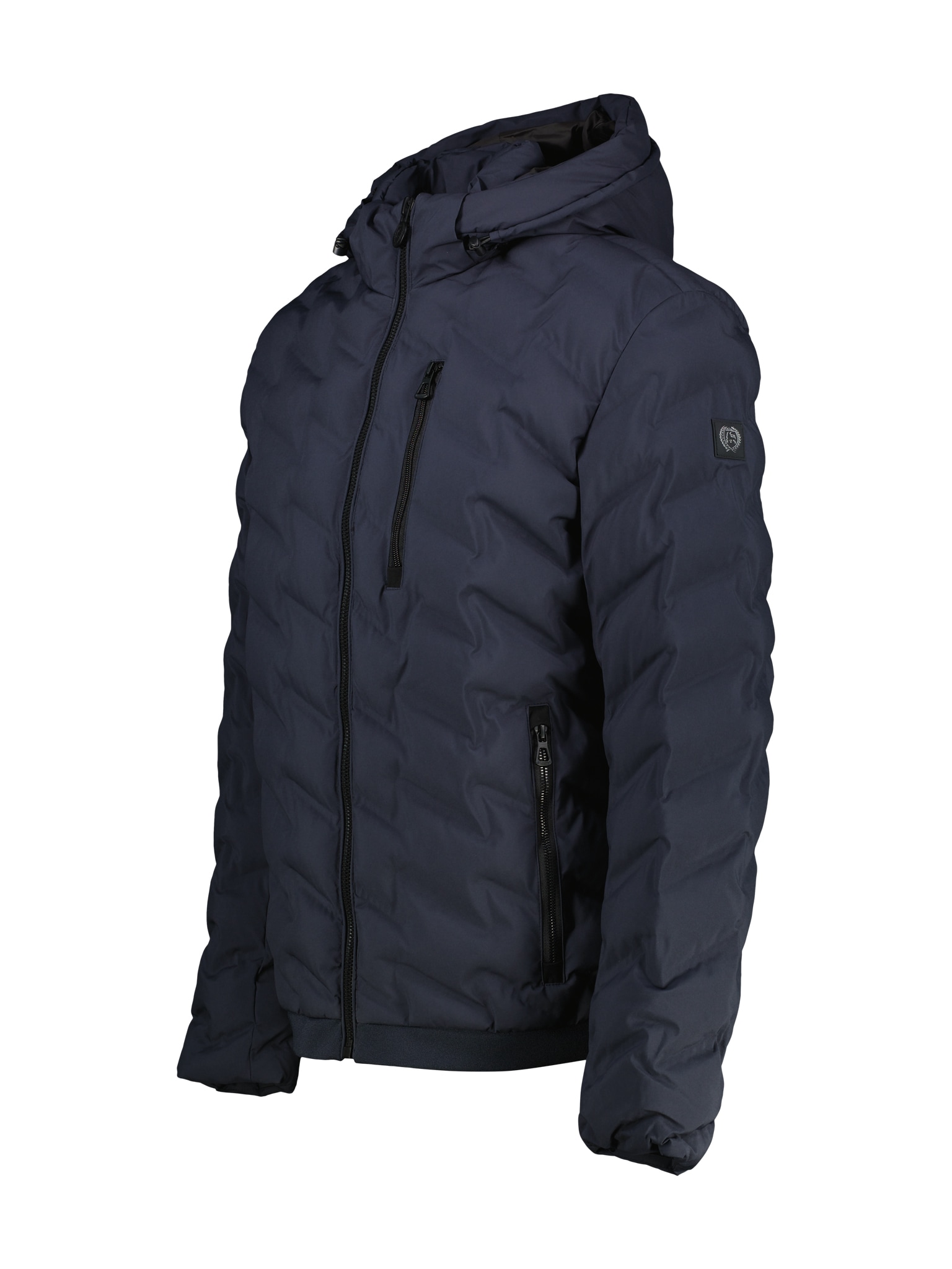 LERROS Winterjacke, mit Kapuze, mit Markenschriftzug am Bund