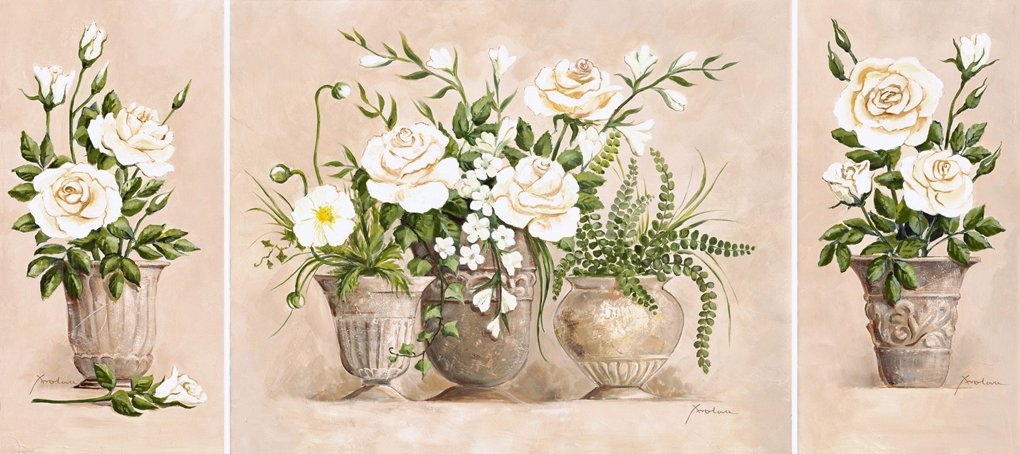 Home affaire Kunstdruck »Rosen Bouquet«, (Set), 3er Set, 132/59 cm kaufen
