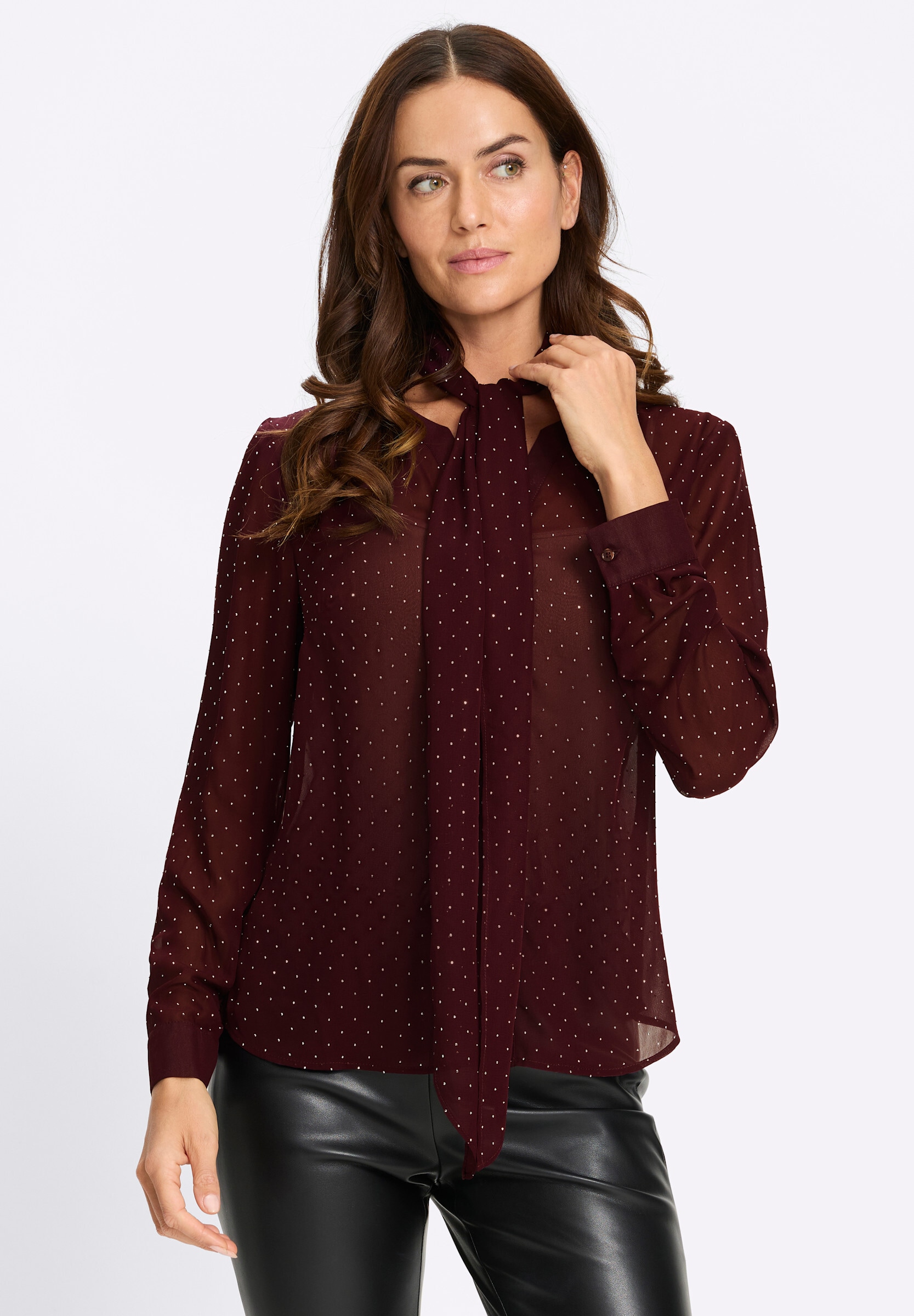 heine Klassische Bluse »Bluse Georgettebluse mit abnehmbarer Schluppe«