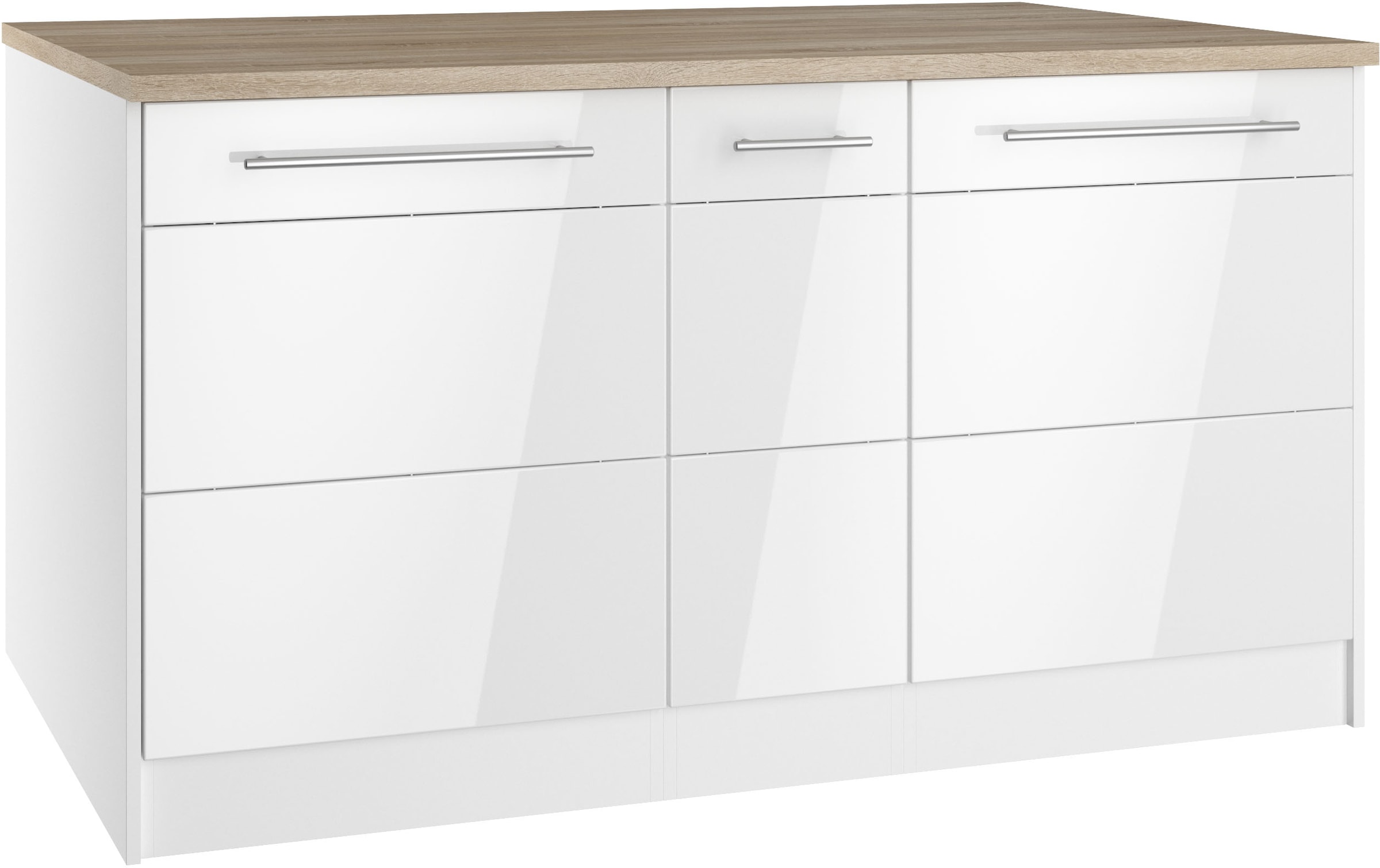 HELD MÖBEL Kücheninsel »Wien«, Breite 153 cm, MDF-Fronten, Flaschenregal
