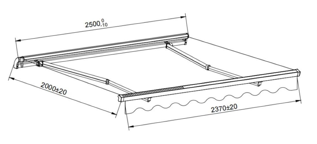 KONIFERA Gelenkarmmarkise »Luz Sevilla« wasserabweisendes, UV-beständiges, strapazierfähiges Polyester