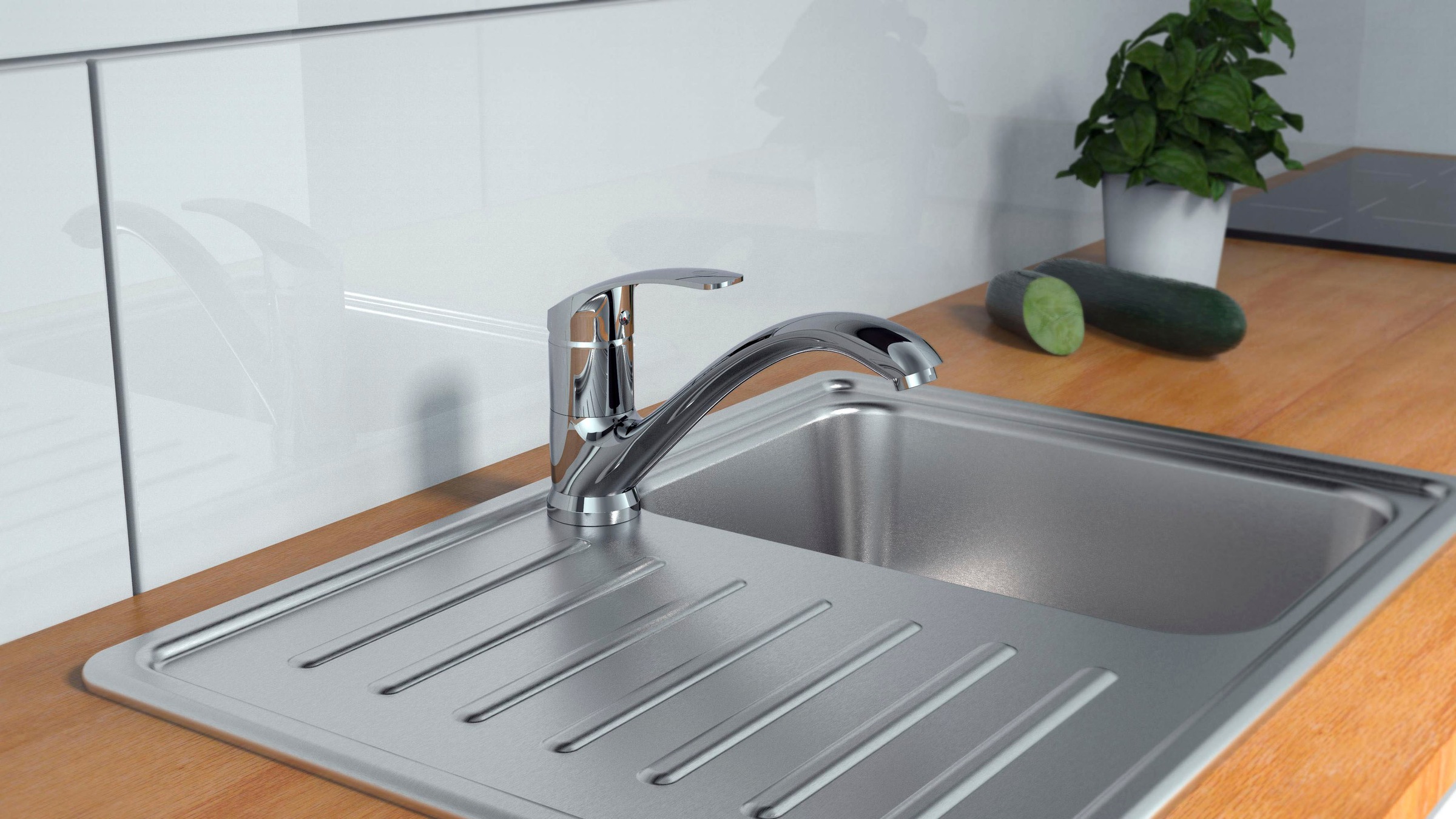 Eisl Spültischarmatur »Rimini« 360° schwenkbarer Wasserhahn, Mischbatterie, Spültischarmatur in Chrom