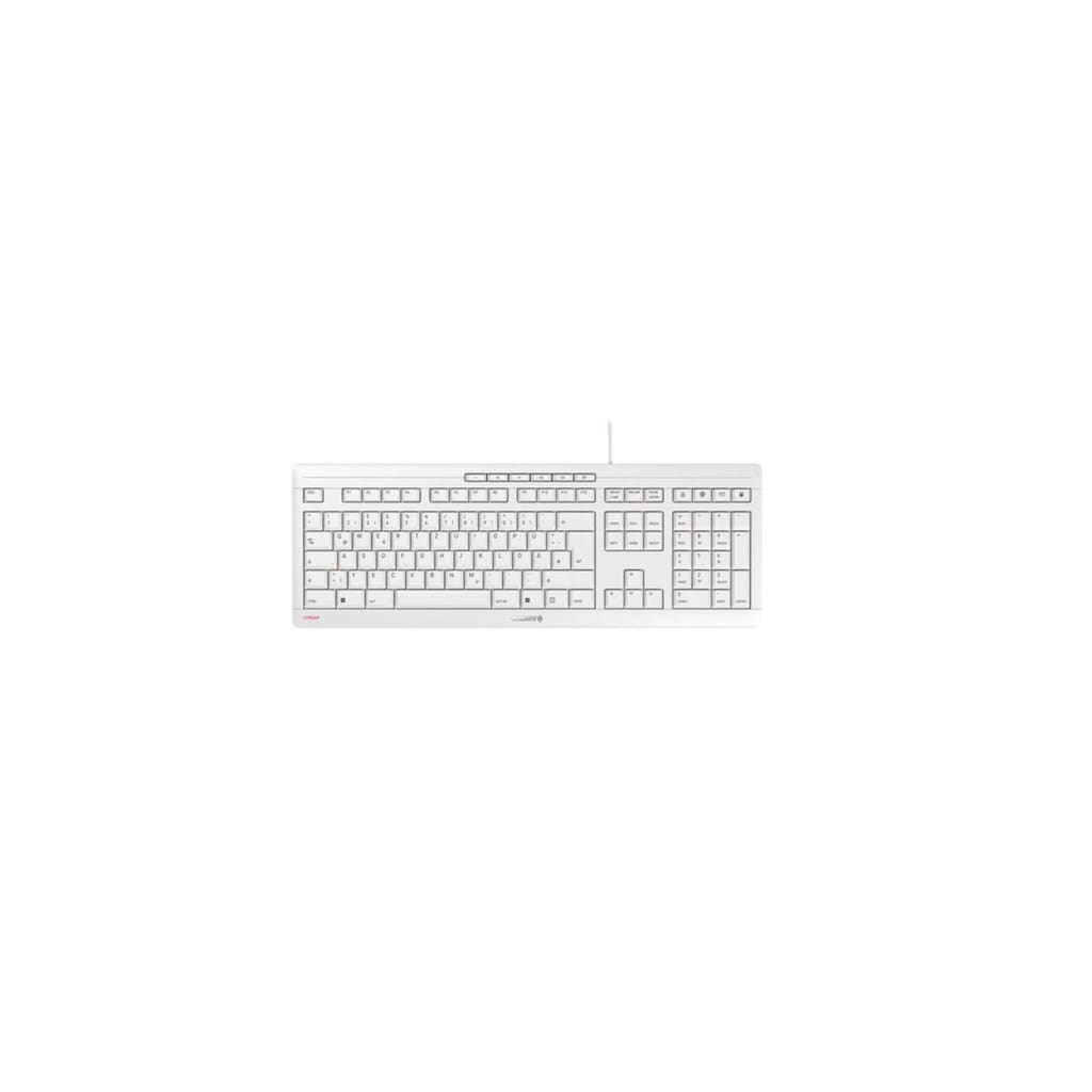 Cherry Tastatur »STREAM KEYBOARD, Kabelgebundene Tastatur, hellgrau, USB«
