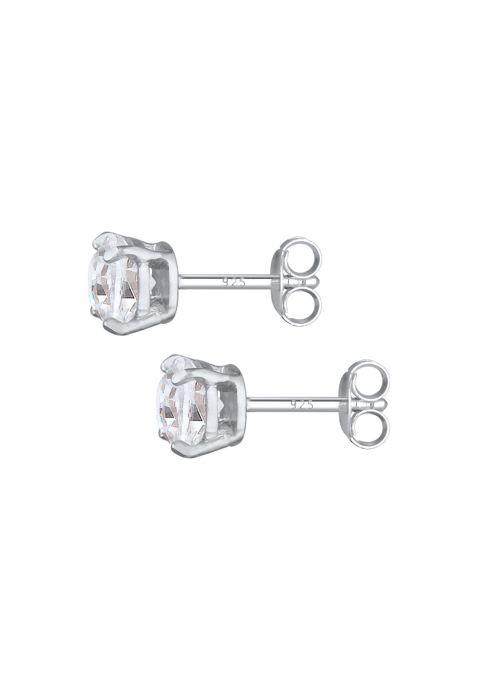 Kuzzoi Paar Ohrstecker »Ohrringe Basic Stecker Geo Kristalle 925 Silber«