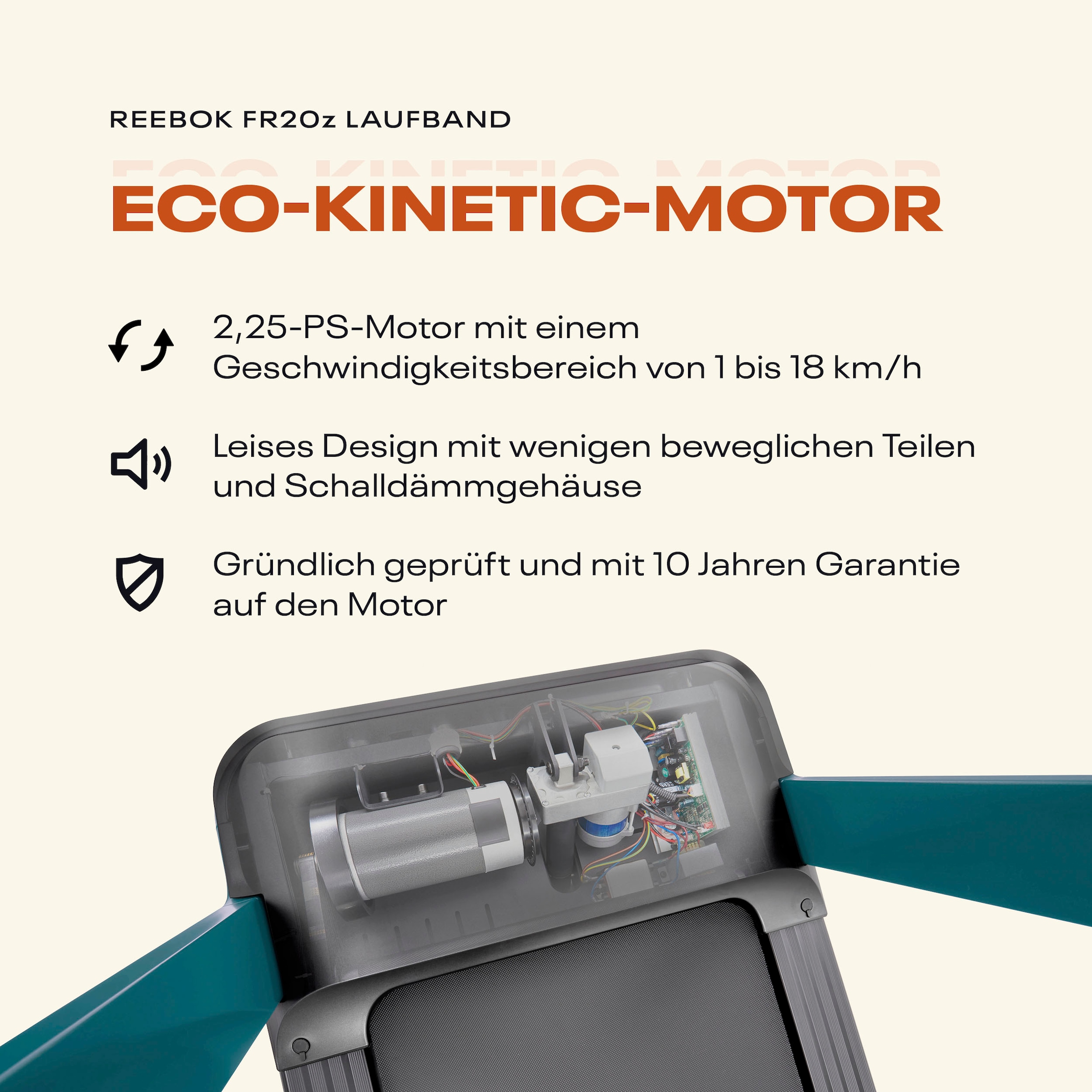 Reebok Laufband »FR20z Floatride« bis max. 18 km/h, mit Steigung, 120 kg max. Benutzergewicht