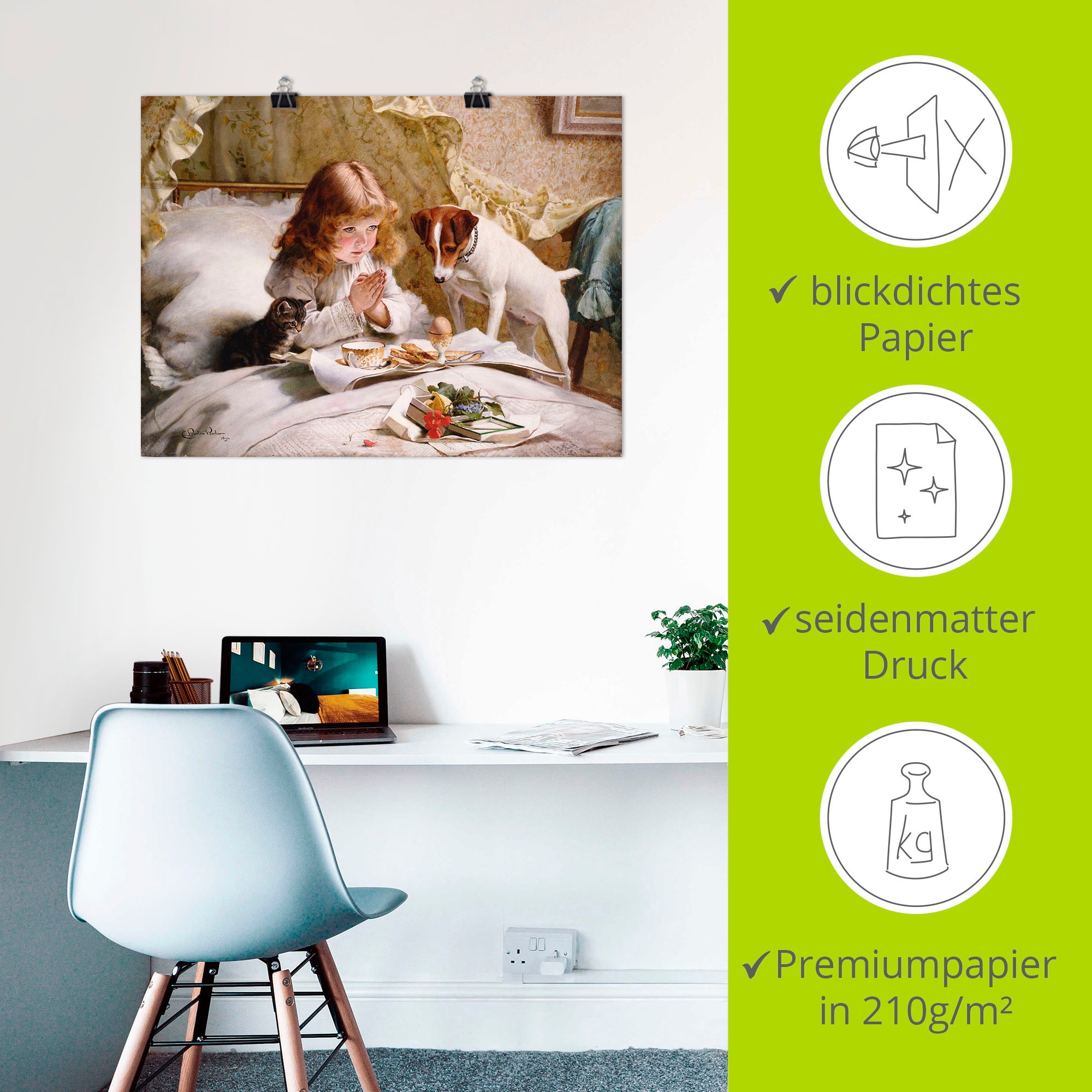 Artland Wandbild »Das Gebet. 1894« Kind 1 Stk. tlg. als Leinwandbild, Poster in verschied. Größen