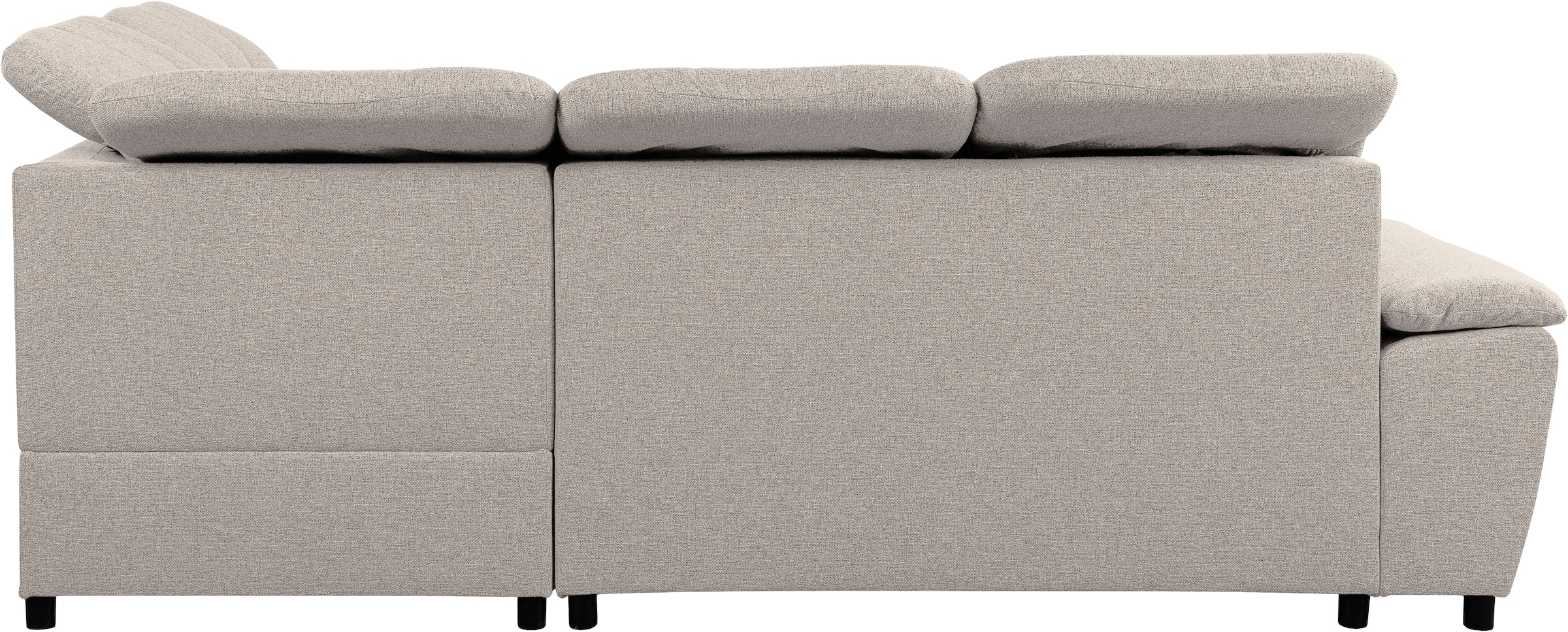 WERK2 Ecksofa »Bonny inkl. Kopfteilverstellung, Bettfunktion, Stauraum, Breite 265cm« Komfortwunder mit Schlaffunktion, verstellbarem Kopfteil & Stauraum.