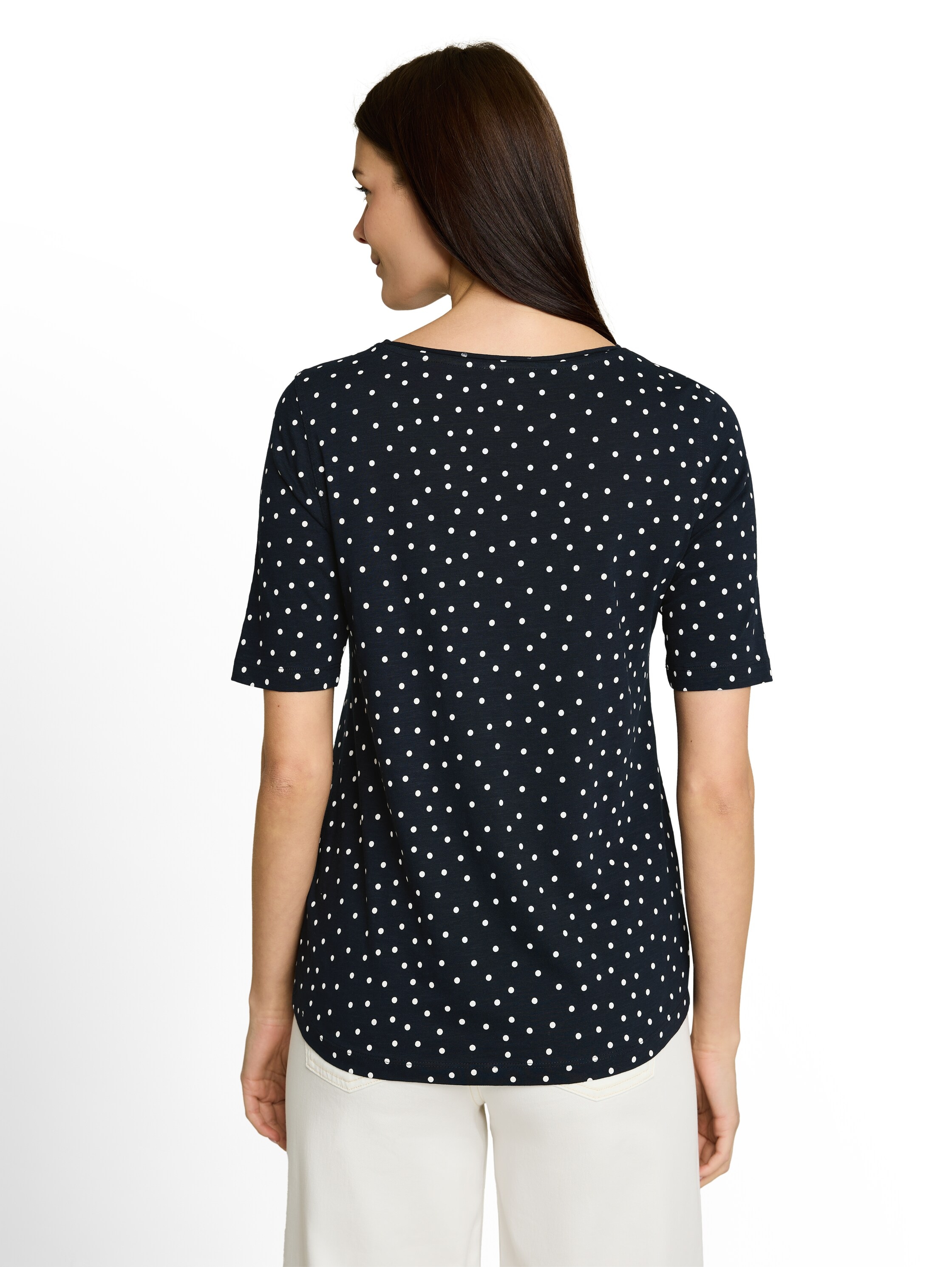 TOM TAILOR Rundhalsshirt Sommershirt mit Punkten