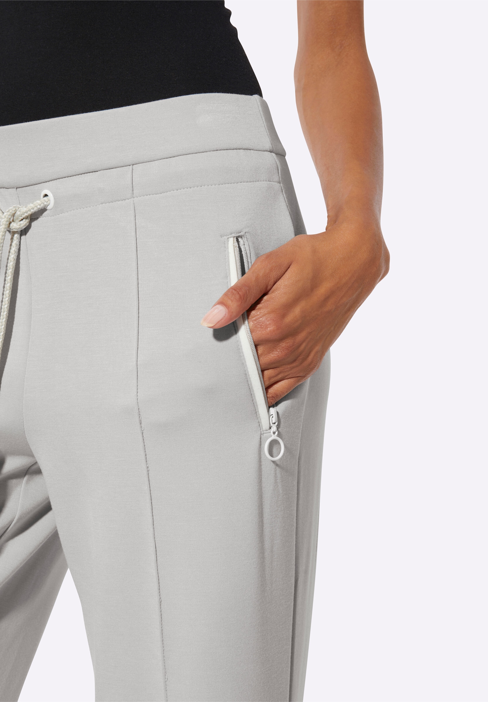 creation L Jerseyhose »Modal-Mix-Jersey-Hose Jerseyhose mit Reißverschluss-Taschen«