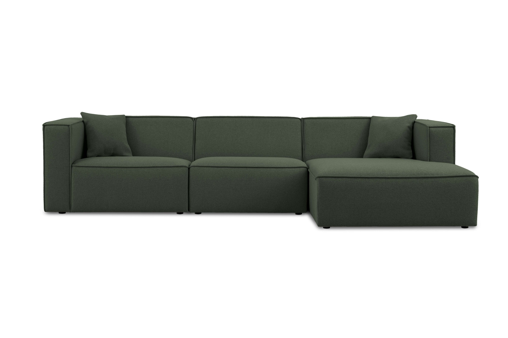 OTTO home Ecksofa »Tammie« Breite 312 cm, Webstoff fein, bodentief, mit Wellenunterfederung