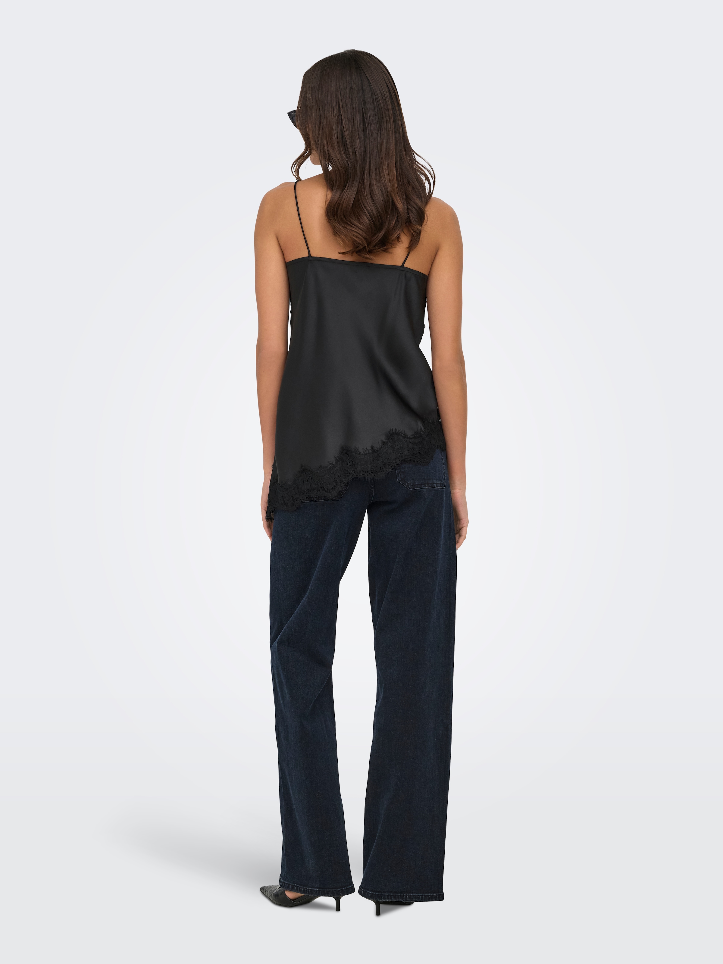 JDY Trägertop »JDYFIFI S/L ASYM LACE SINGLET WVN NOOS« Polyester, regular fit