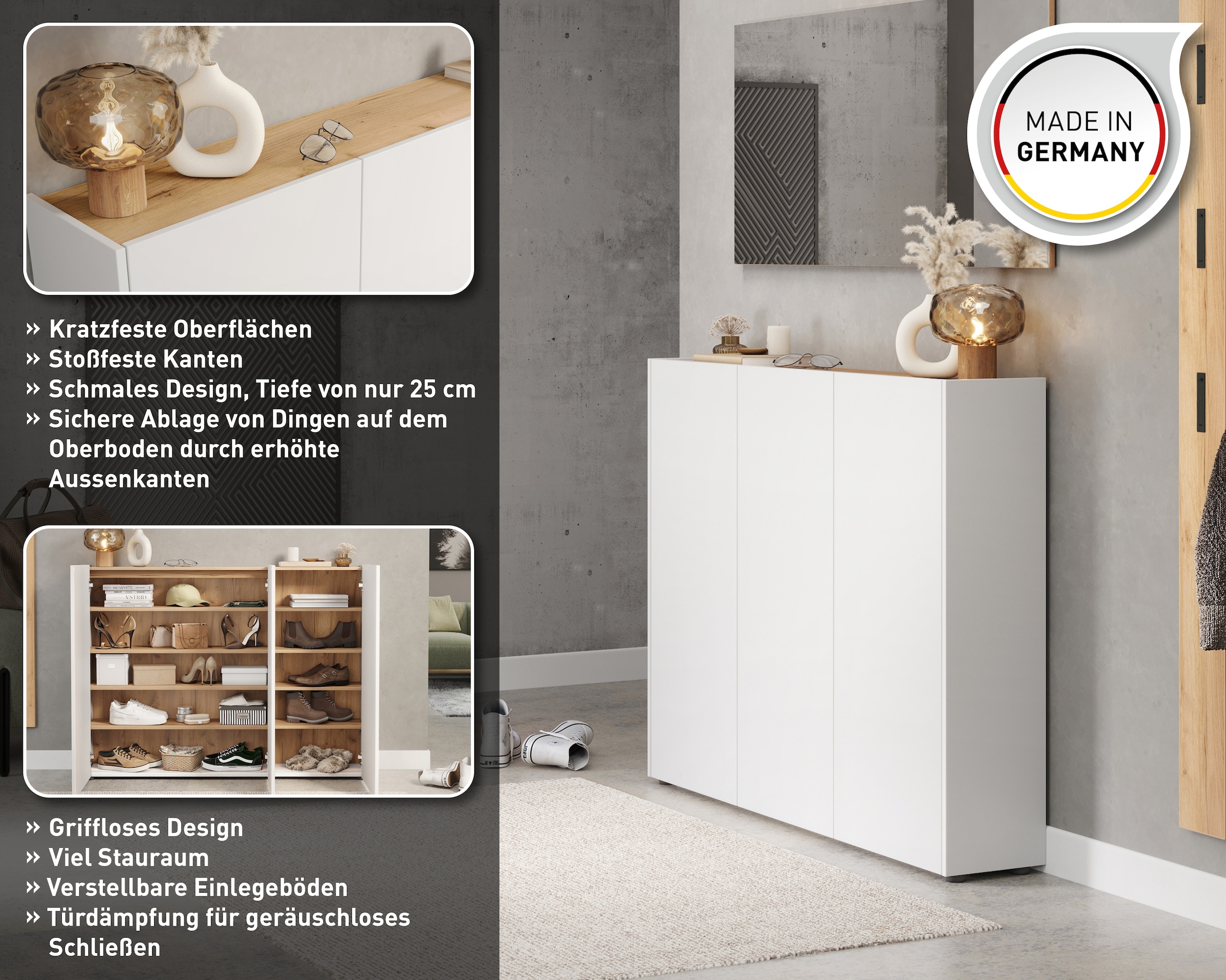 GERMANIA Garderoben-Set »GW-Libbiano«, (2 St.), 2 tlg. Set mit Spiegel