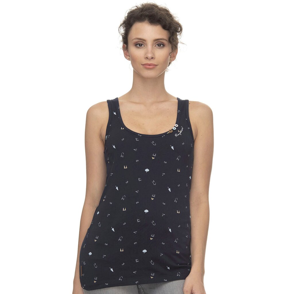 Ragwear Tanktop »KICK ORGANIC«, mit sommerlichem "Sonnenschirm, Bikini, Wellen" - Allover-Print