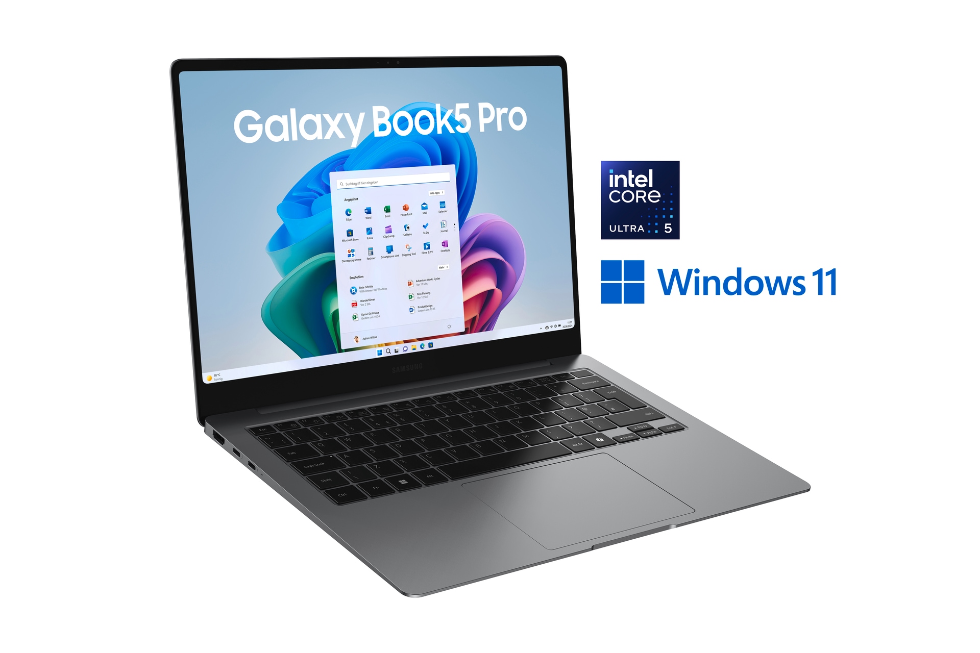 Samsung Notebook »Book5 Pro 14 (NP940X) Intel Core Ultra 5 16GB+512GB AMOLED 2X-Display«, 35,56 cm, / 14 Zoll, Intel, Ultra 5, ARC, 512 GB SSD