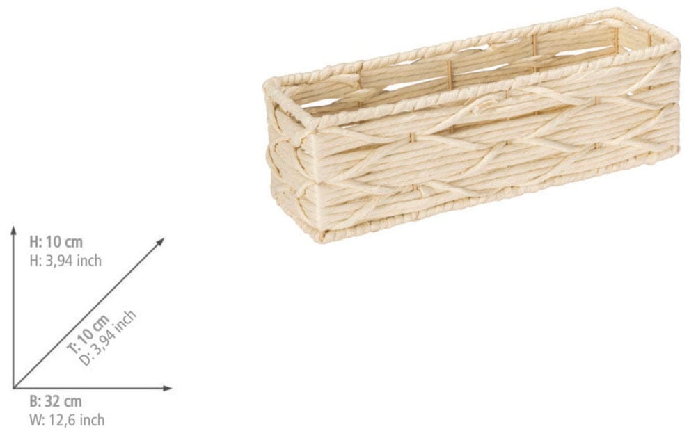 WENKO Badorganizer »Vabriano Lang«, aus hochwertigem Papier-Geflecht