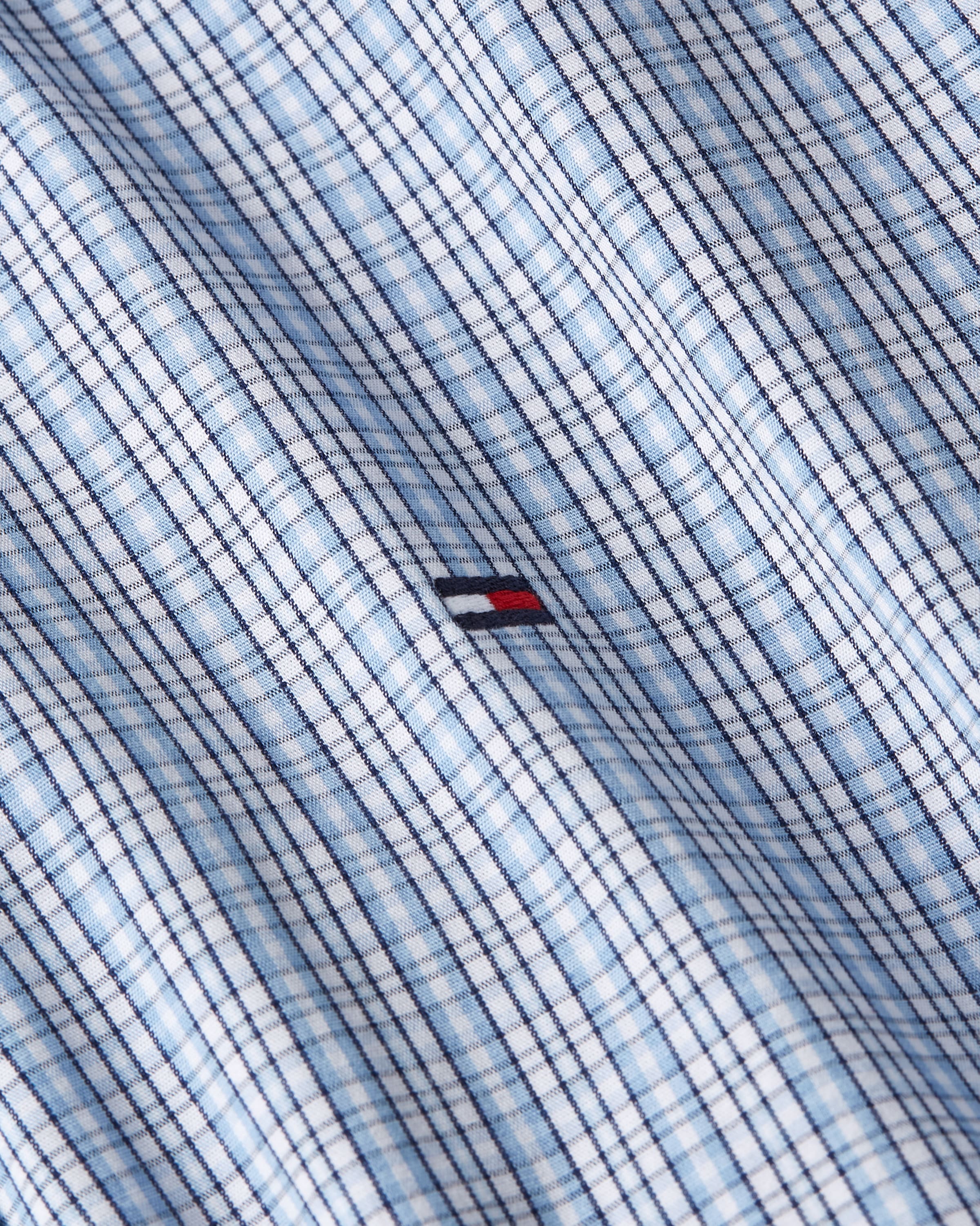 Tommy Hilfiger Langarmhemd »FLEX POPLIN SMALL TARTAN SHIRT«, regular fit, kleinkariert, Button-down-Kragen