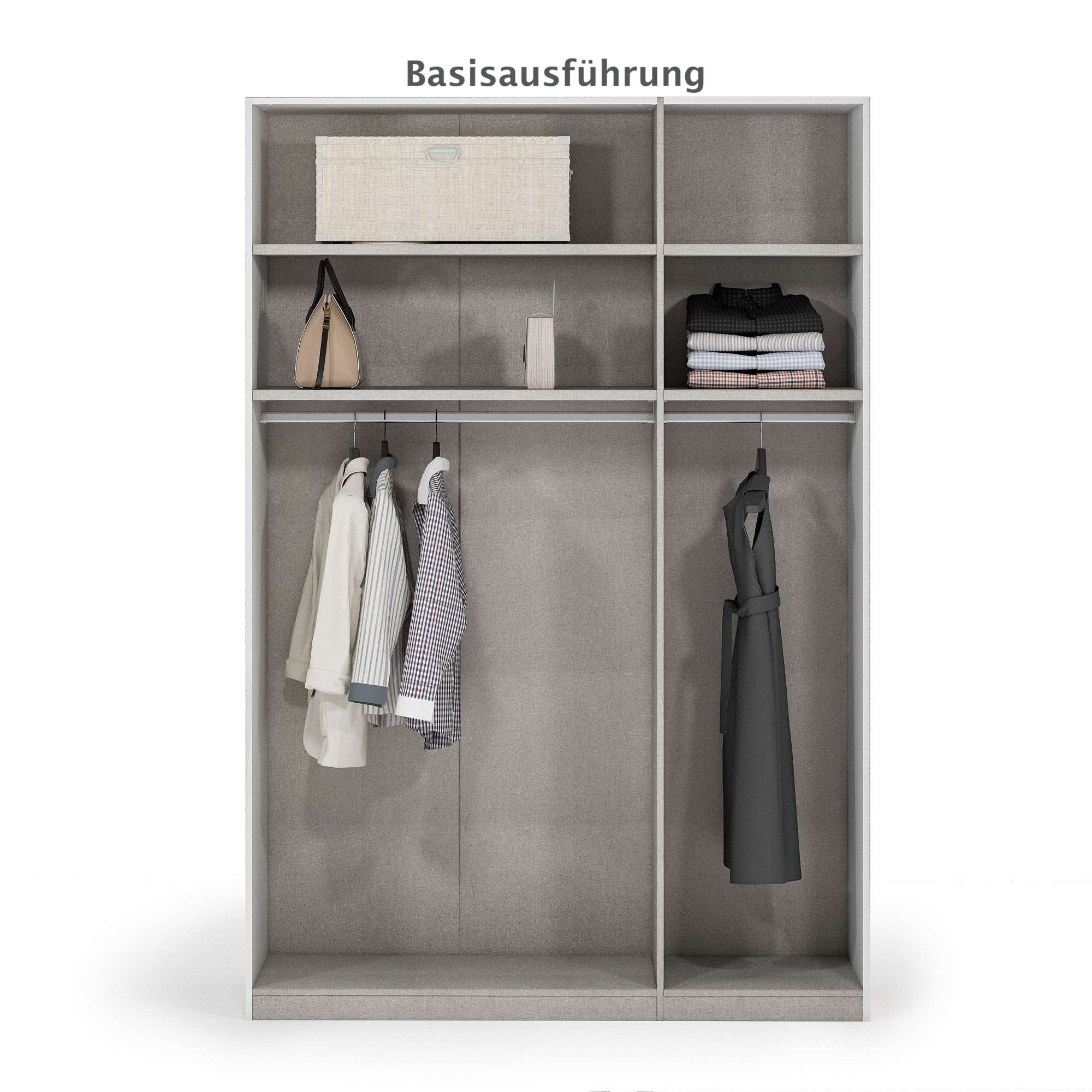 Home affaire Kleiderschrank »AMETISTA, Drehtürenschrank, designgeformten Fronten« Made in Italy, hochglanz lackiert, Basisausführung, Zubehör extra