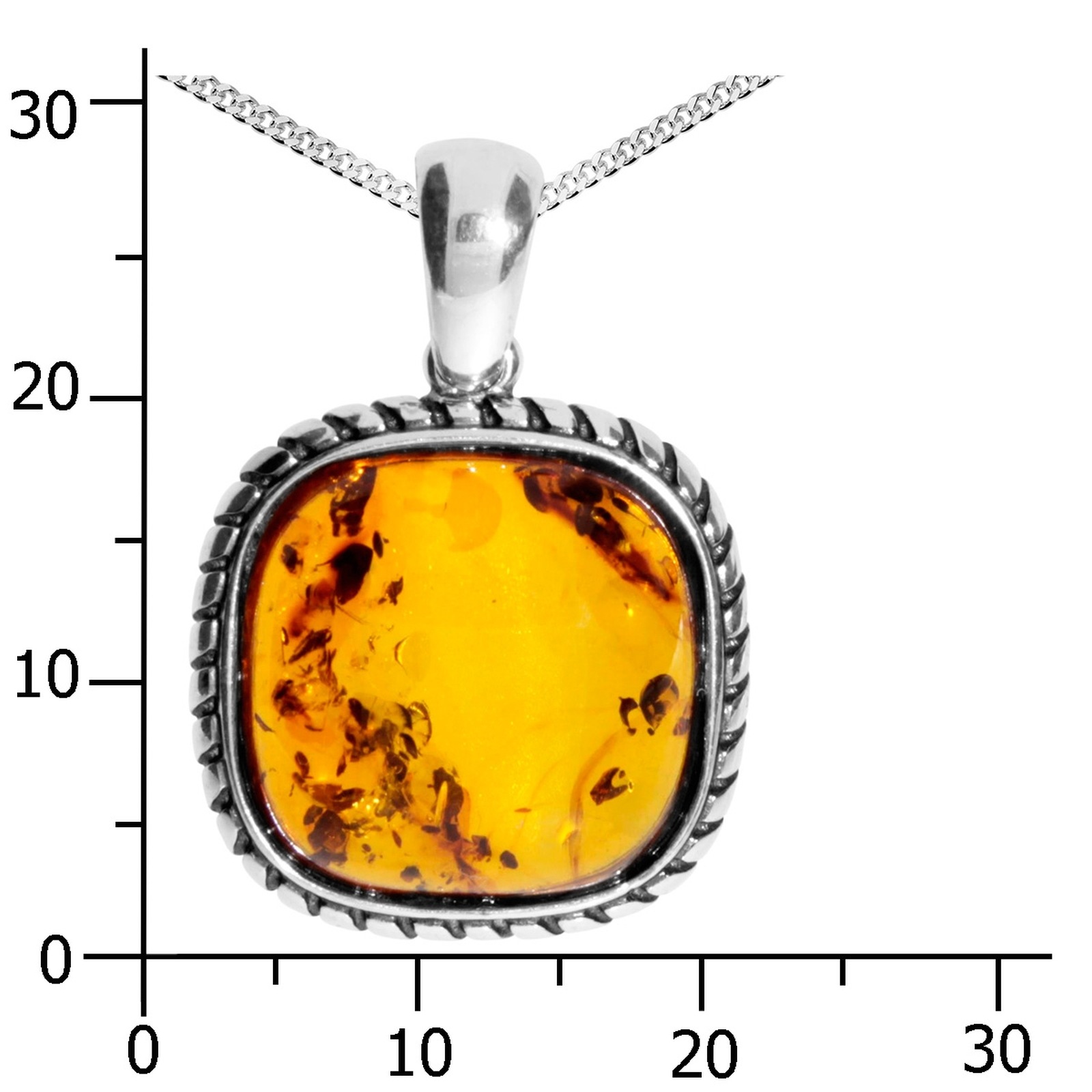 OSTSEE-SCHMUCK Kette mit Anhänger »- Franziska - Silber 925/000 - Bernstein«