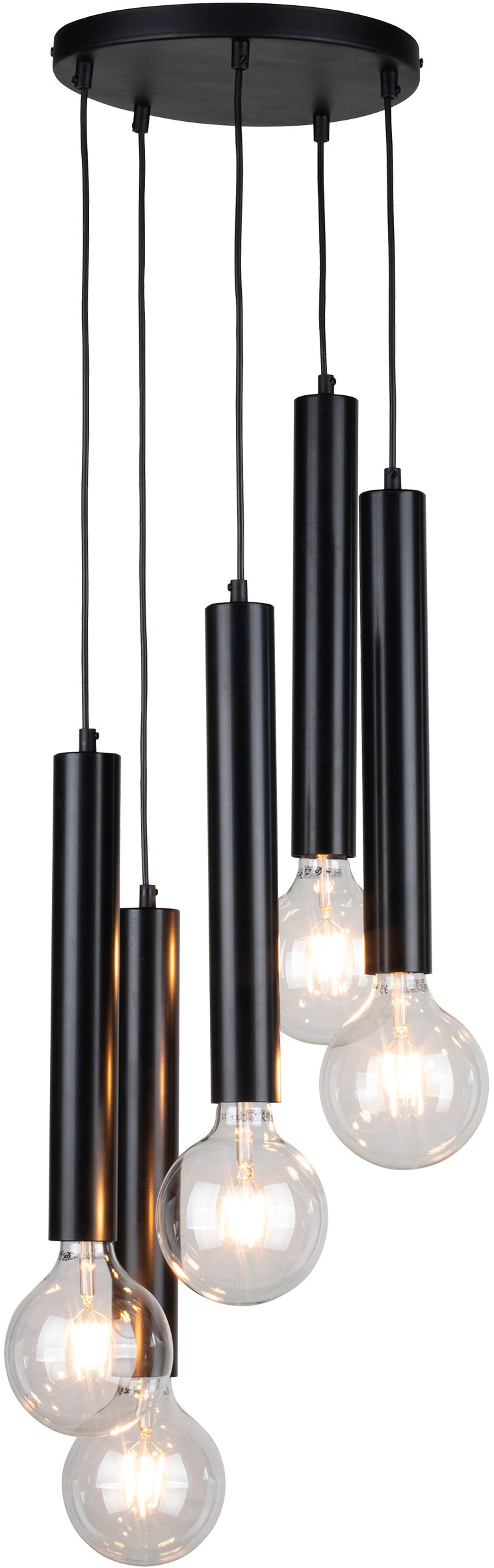 BRITOP LIGHTING Hängeleuchte »BARREL«, 5 flammig, Leuchtmittel E27 | Leuchtmittel wechselbar-ohne Leuchtmittel