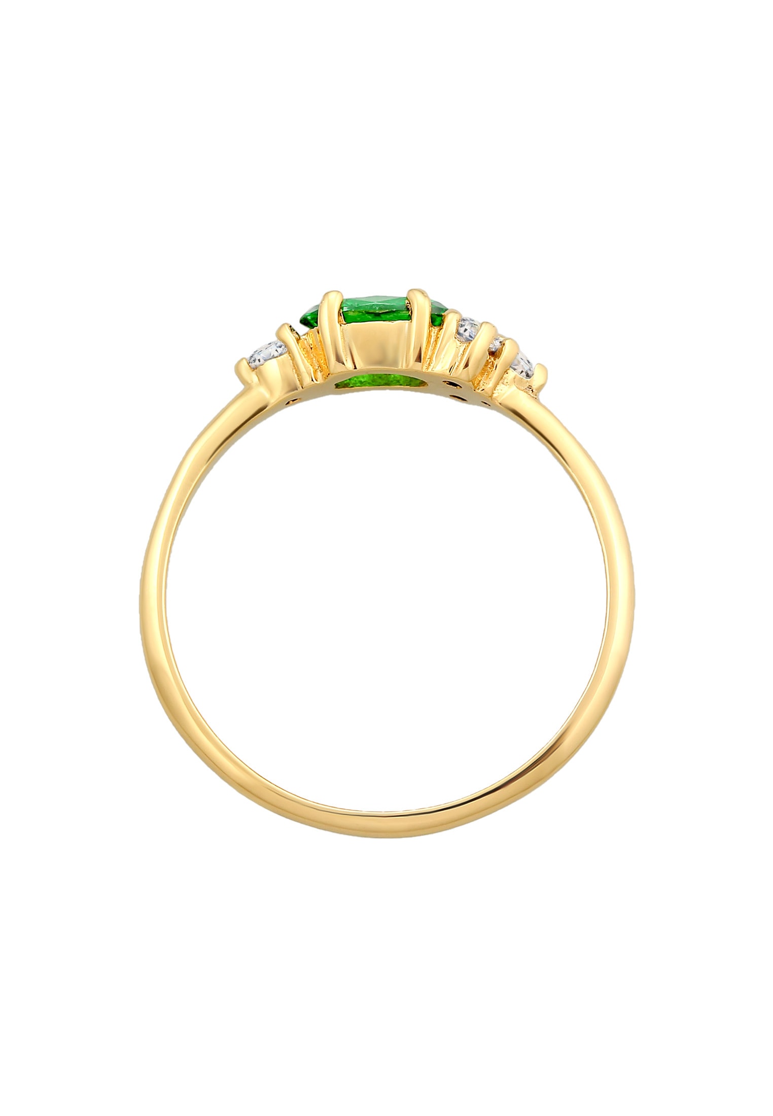 Elli Silberring »Ring Zirkonia Grün Smaragd Verlobung 925 Silber«
