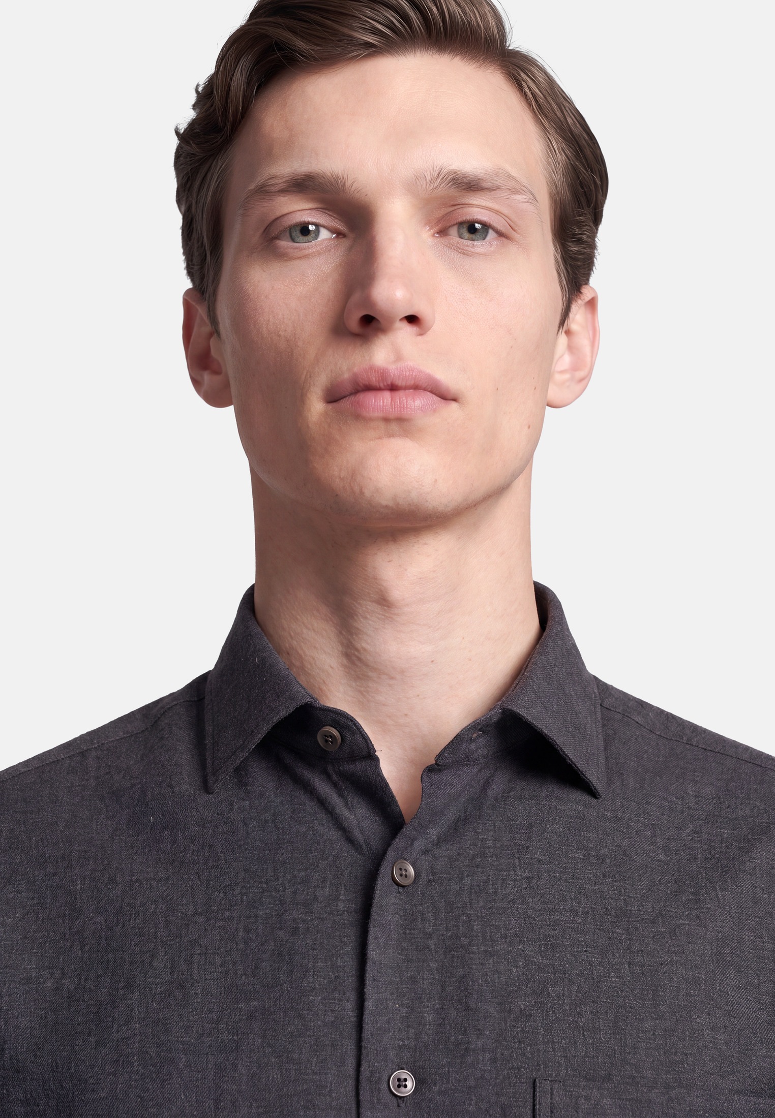 seidensticker Flanellhemd »Schwarze Rose« Regular 1/1 Extra lang Kentkragen Uni