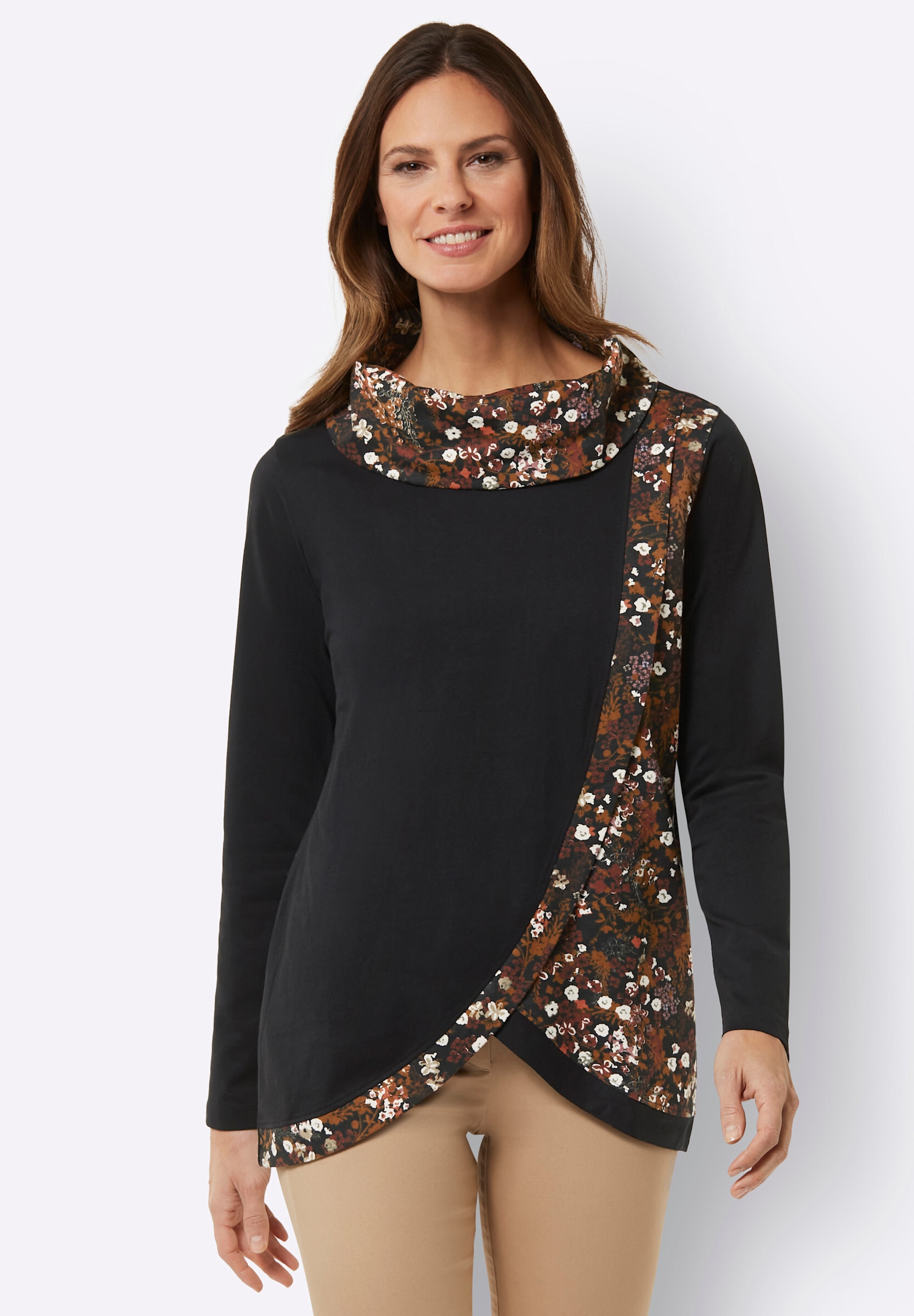 Witt Longshirt »Longshirt Longshirt in überlappender Optik«