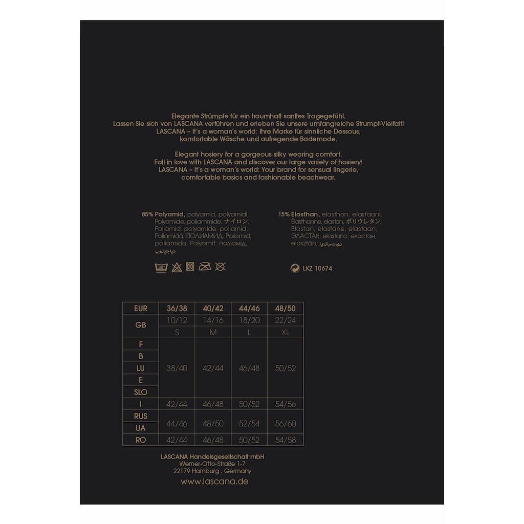 LASCANA Strapsstrümpfe, 20 DEN, (1 Paar)