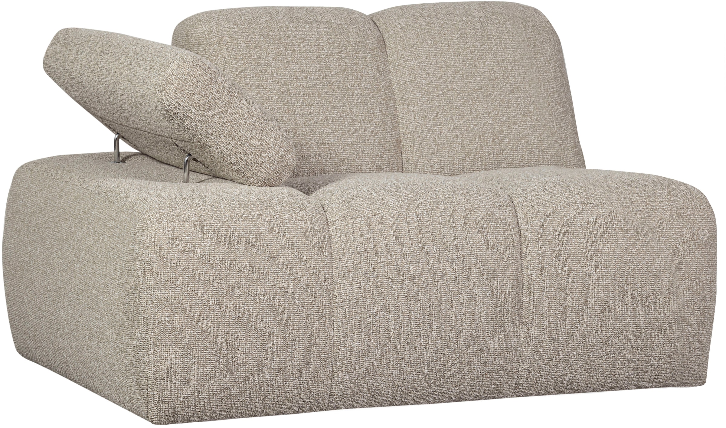 WOOOD Sofaelement »Mojo Bouclé-Bezug mit verstellbarer Armlehne B 124 x D 97 x H 74 cm« Maximale Verschleißfestigkeit, Tragkraft 120 kg, montiert geliefert