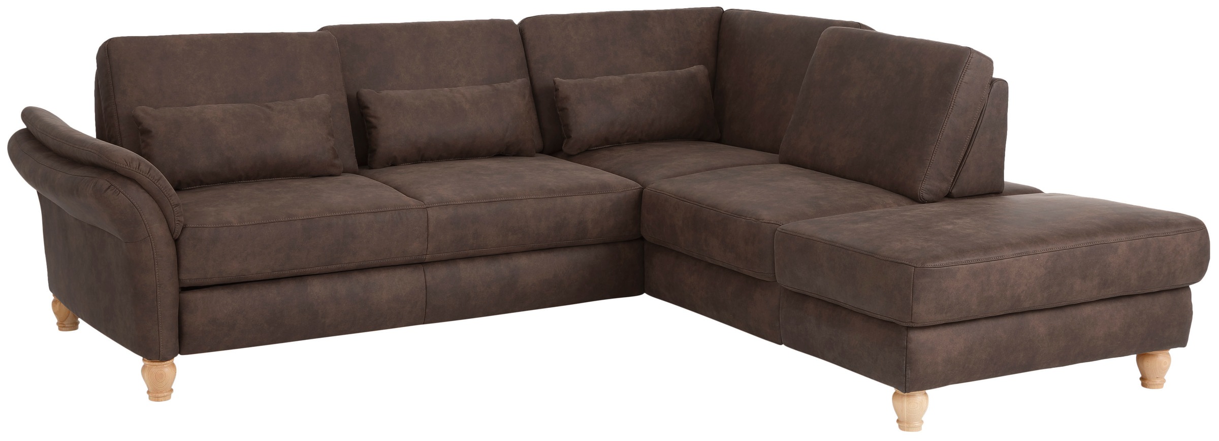 Home affaire Ecksofa »Palace L-Form«, incl. Sitztiefenverstellung, wahlweise mit Bettfunktion und Stauraum