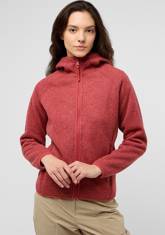 Jack Wolfskin Fleecejacke »KAMINFEUER HOODED JKT W«, mit Kapuze