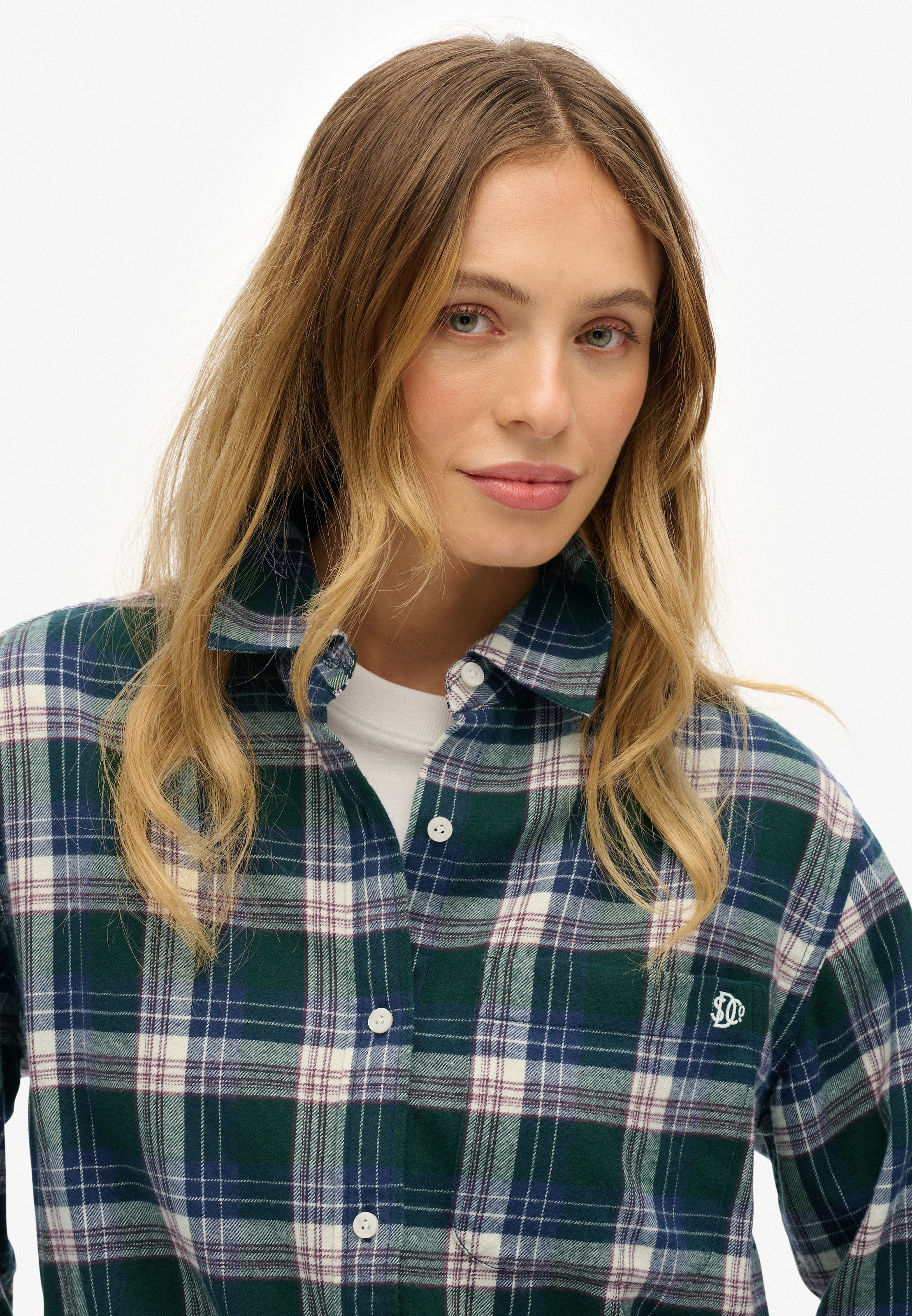 Superdry Karobluse »CHECK FLANNEL BOYFRIEND SHIRT«
