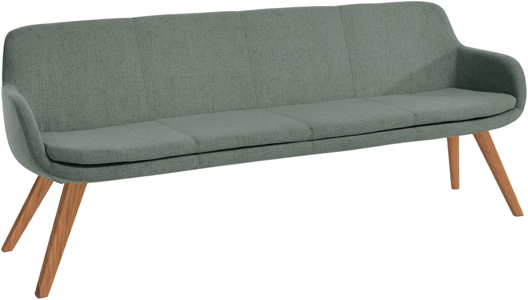 Musterring, Essbank »Tavia« Stativgestell Wildeiche massiv geölt, Breite 180, 200 oder 220 cm, aqua + Wildeiche, 100% PES,