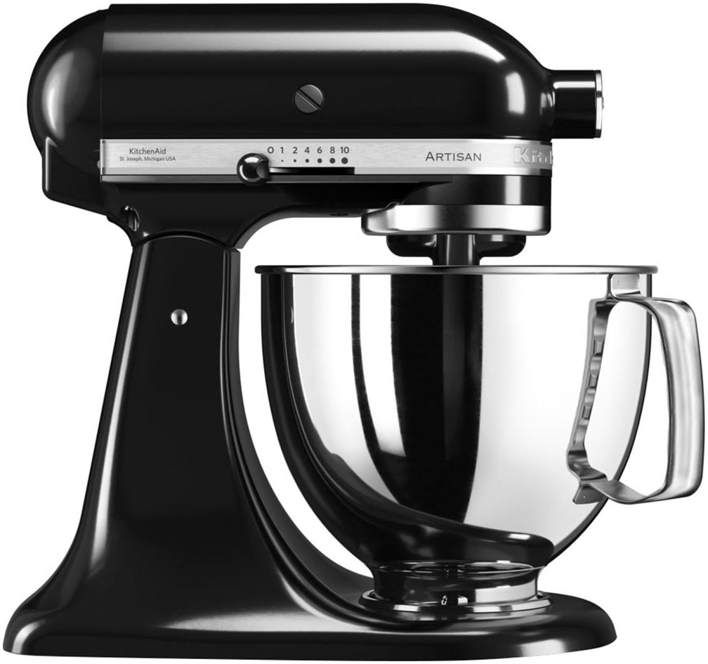 KitchenAid Küchenmaschine »5KSM125EOB«, mit Gratis Glasschüssel+3 Nudelvorsätzen