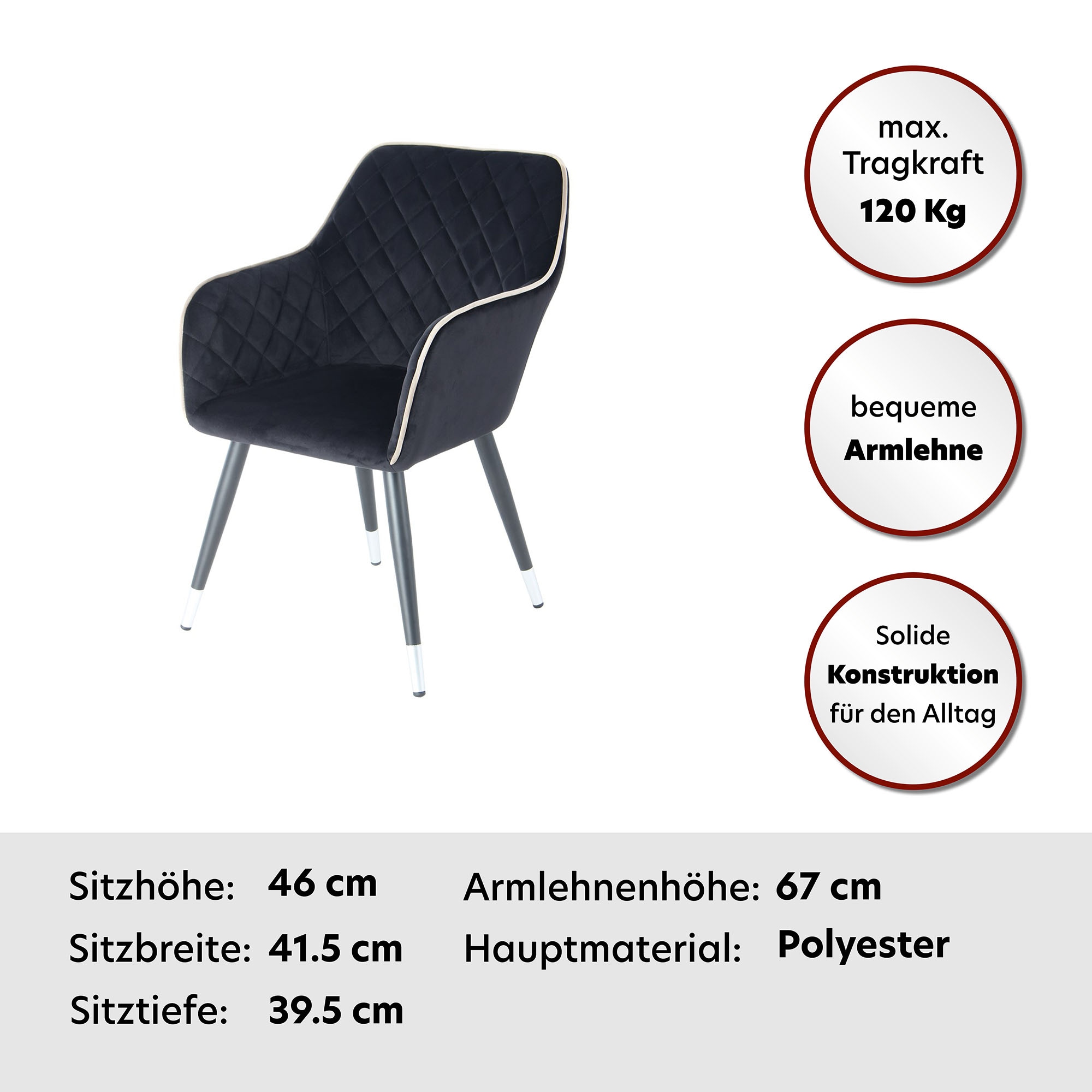 Kayoom Stuhl »Amino 625, stilvoller Design-Stuhl,samtweicher Bezug aus Velvet-Stoff«, 1 St., samtweicher Bezug, elegant, glamourös, elegante Optik