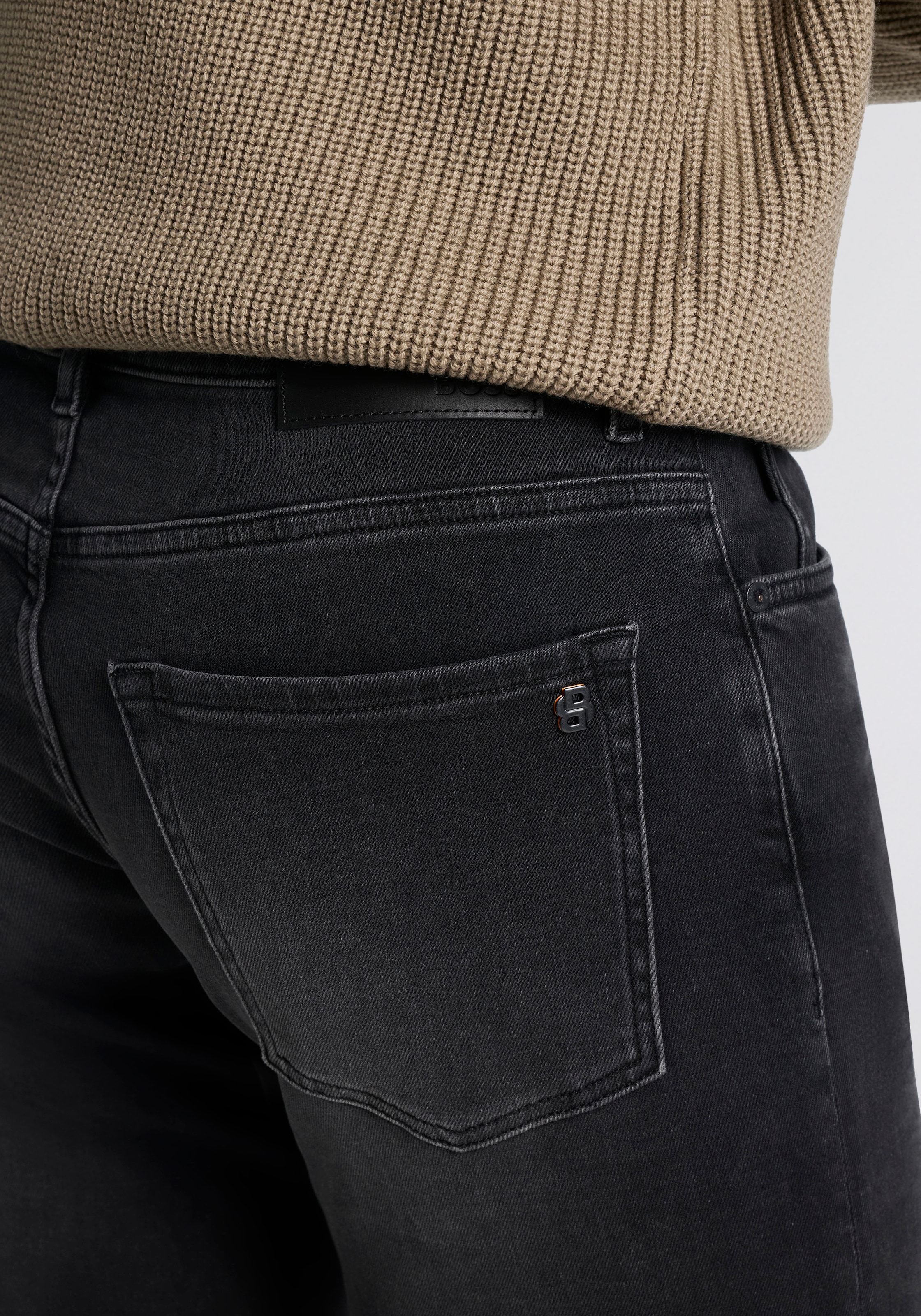 BOSS ORANGE Tapered-fit-Jeans »Onyx Comfor Fit Denim« Regular Tapered Fit, Stretch-Denim, Mittlere Bundhöhe