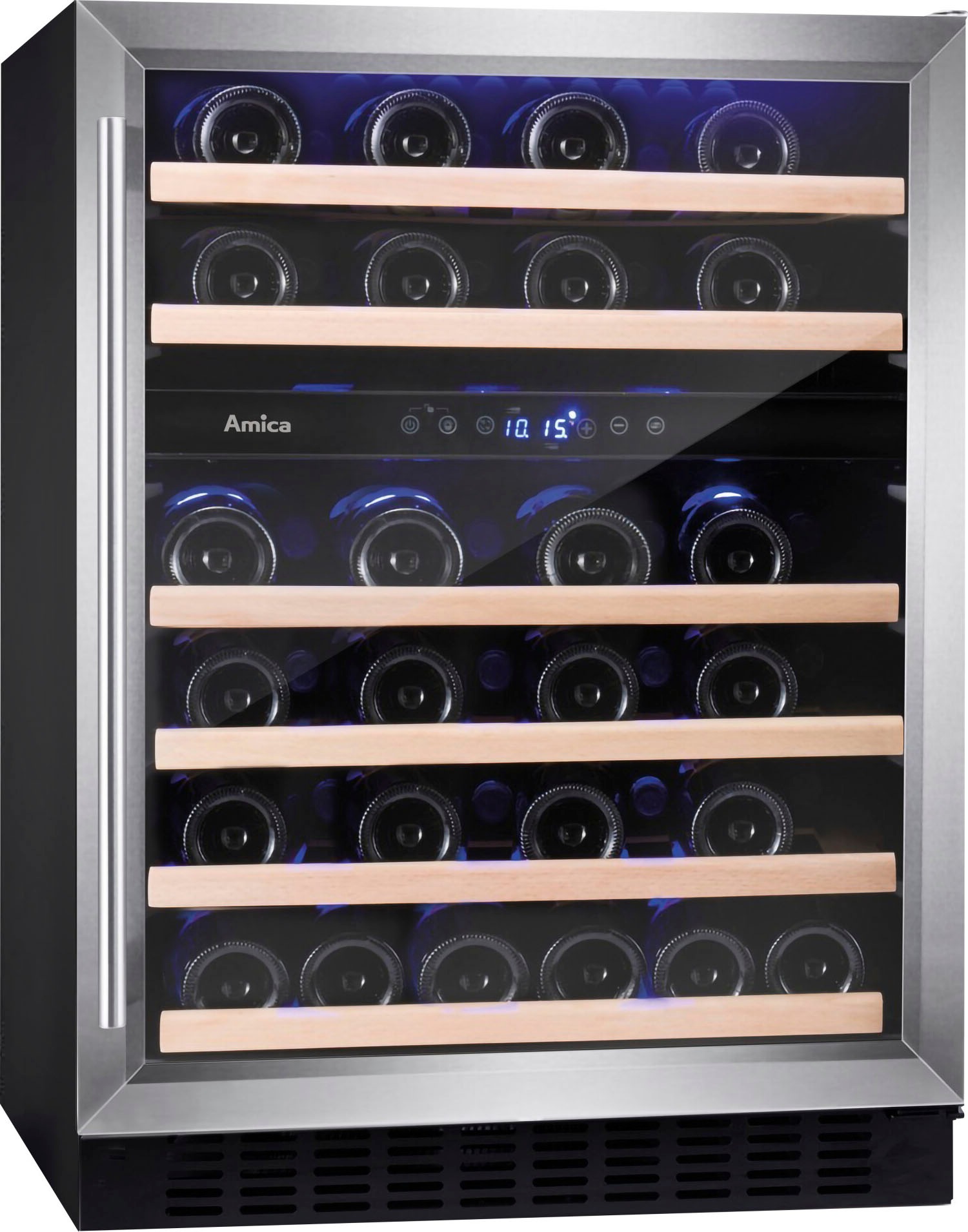 Amica Weintemperierschrank »WK 341 111 E«, für 46 Standardflaschen á 0,75l, Standkühlschrank