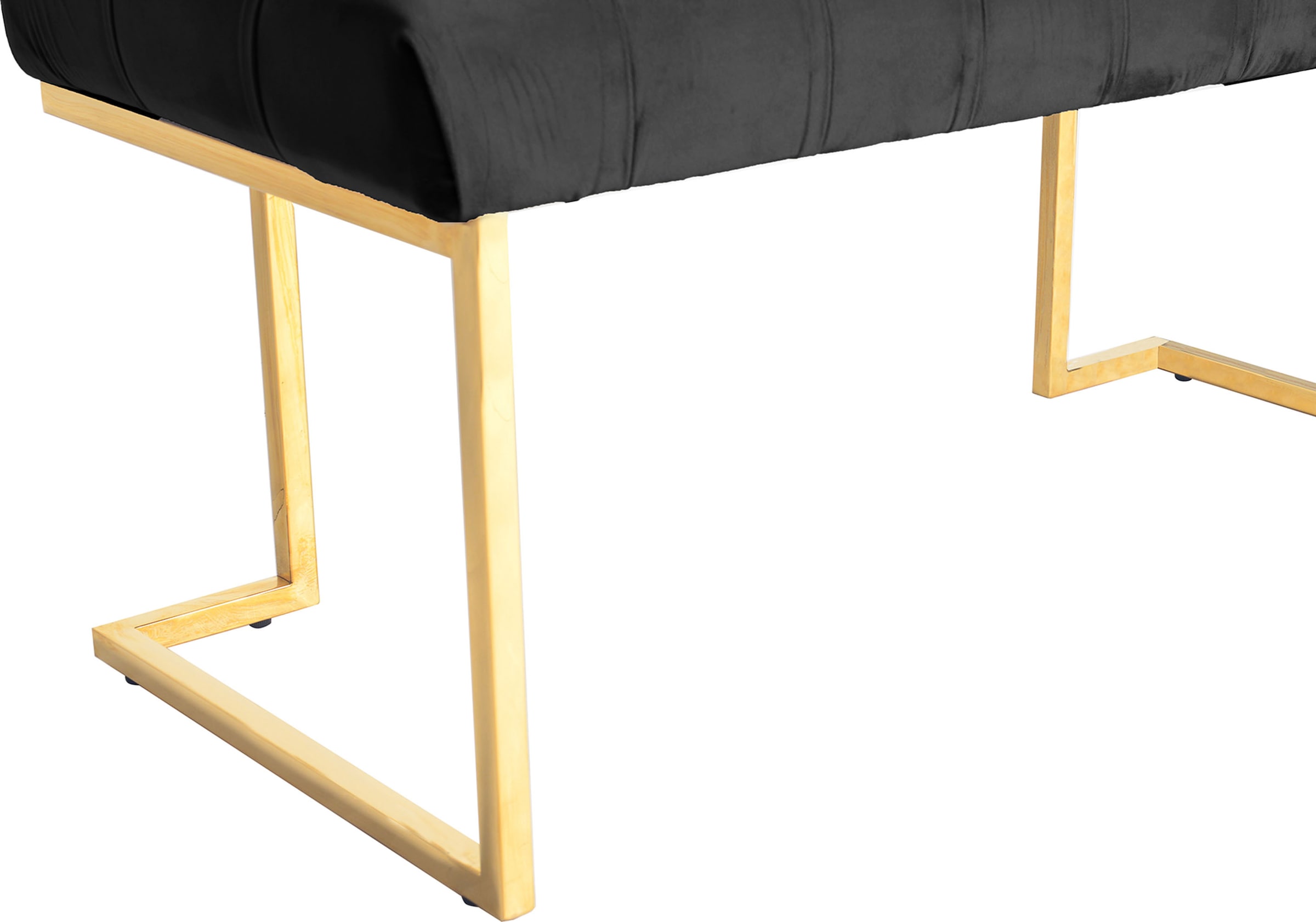 Kayoom Sitzbank »Rare 225, Edler Touch durch goldenes Gestell« 1 Stk. tlg. samtweich, gesteppt, mit Zierknöpfen, Gemütliches, schickes Polster