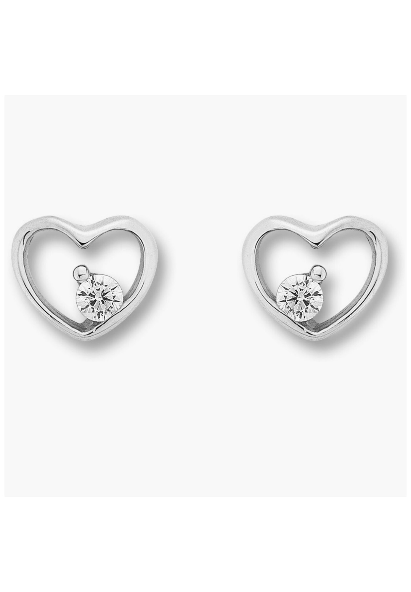 ONE ELEMENT Paar Ohrstecker »Zirkonia Herz Ohrringe  Ohrstecker aus 925 Silber«