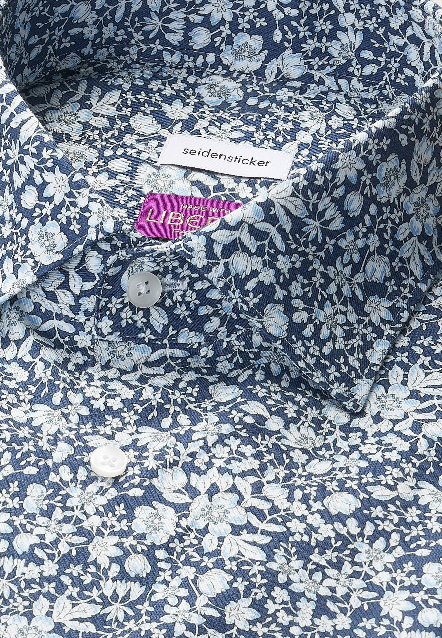 seidensticker Businesshemd »Schwarze Rose« Slim 1/1 Kentkragen Druck