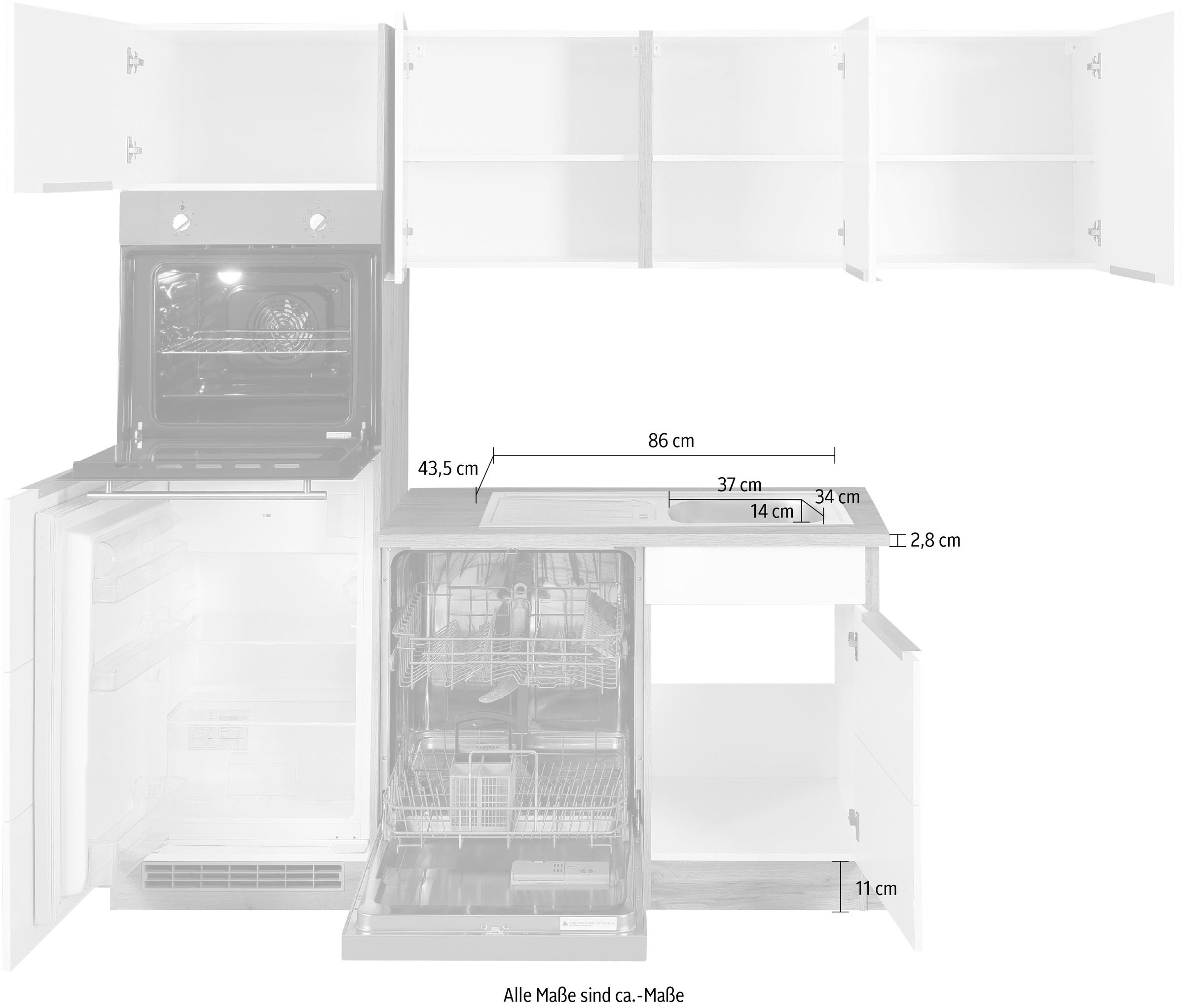 HELD MÖBEL »Brindisi«, Rechnung Winkelküche E-Geräten, cm 230/170 mit Stellbreite kaufen auf