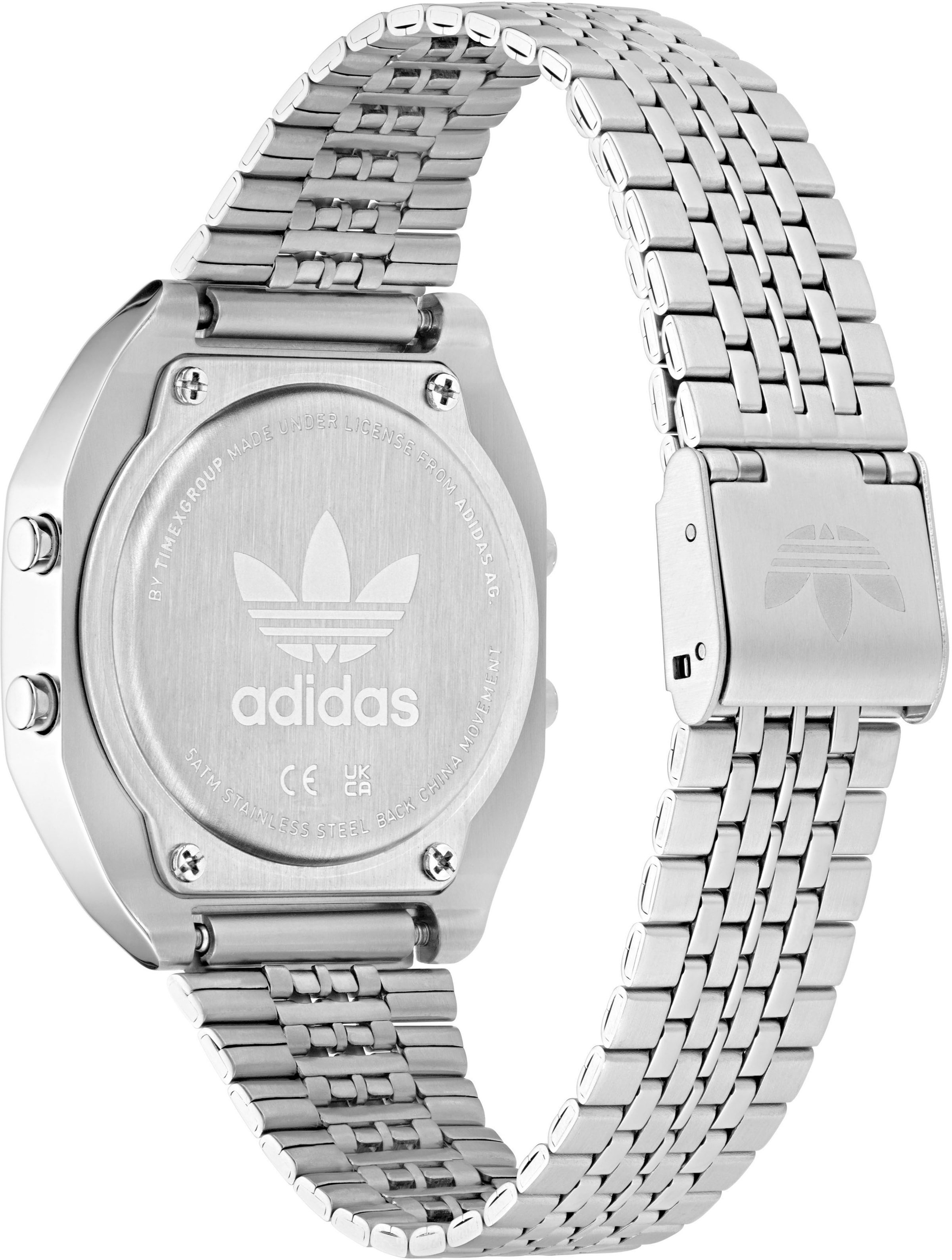 adidas Originals Digitaluhr »AOST235542I«, Armbanduhr, Quarzuhr, Damenuhr, Herrenuhr, unisex, Edelstahlarmband