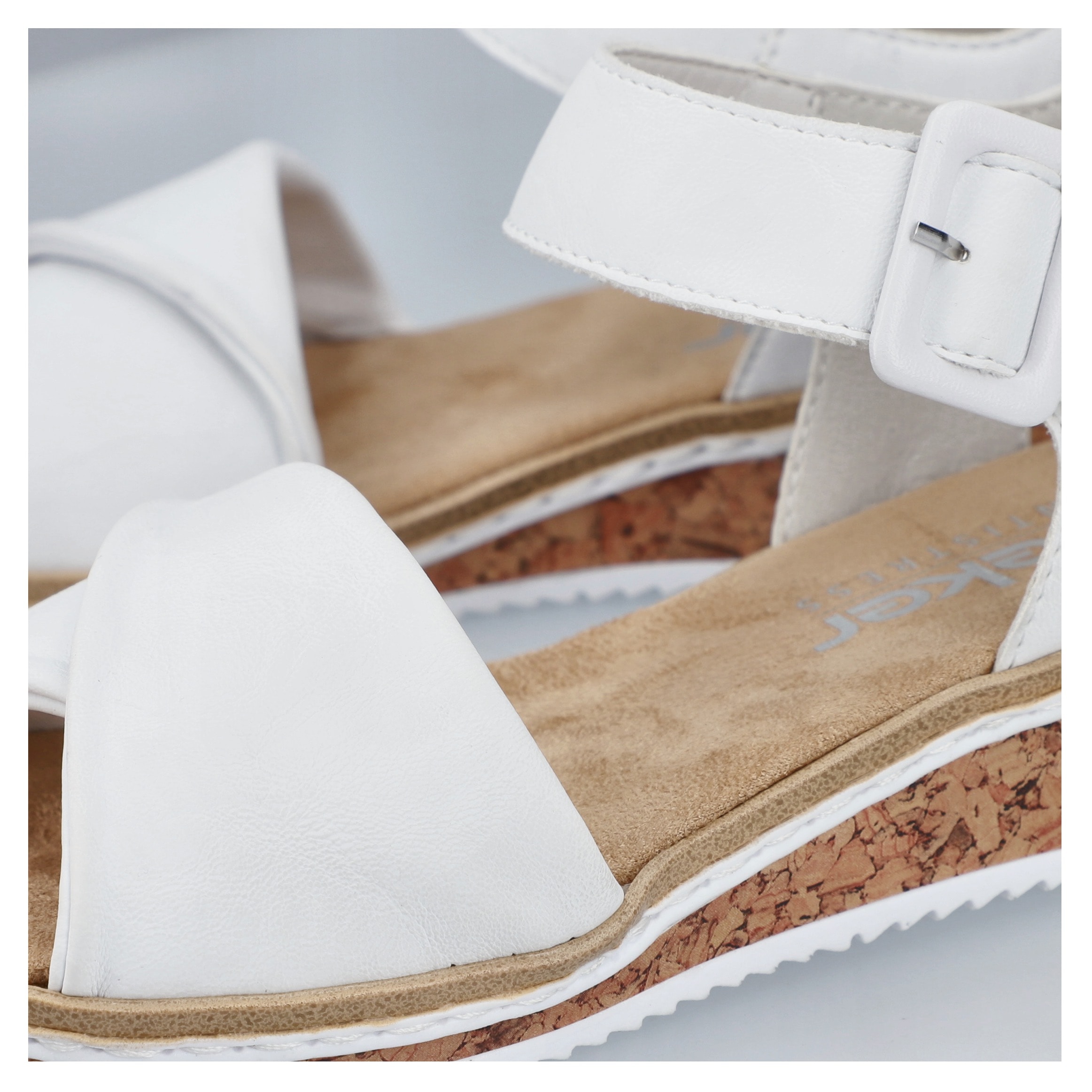 Rieker Sandalette  Keilsandale, Sommerschuh, Urlaubsschuh mit Klettriemchen