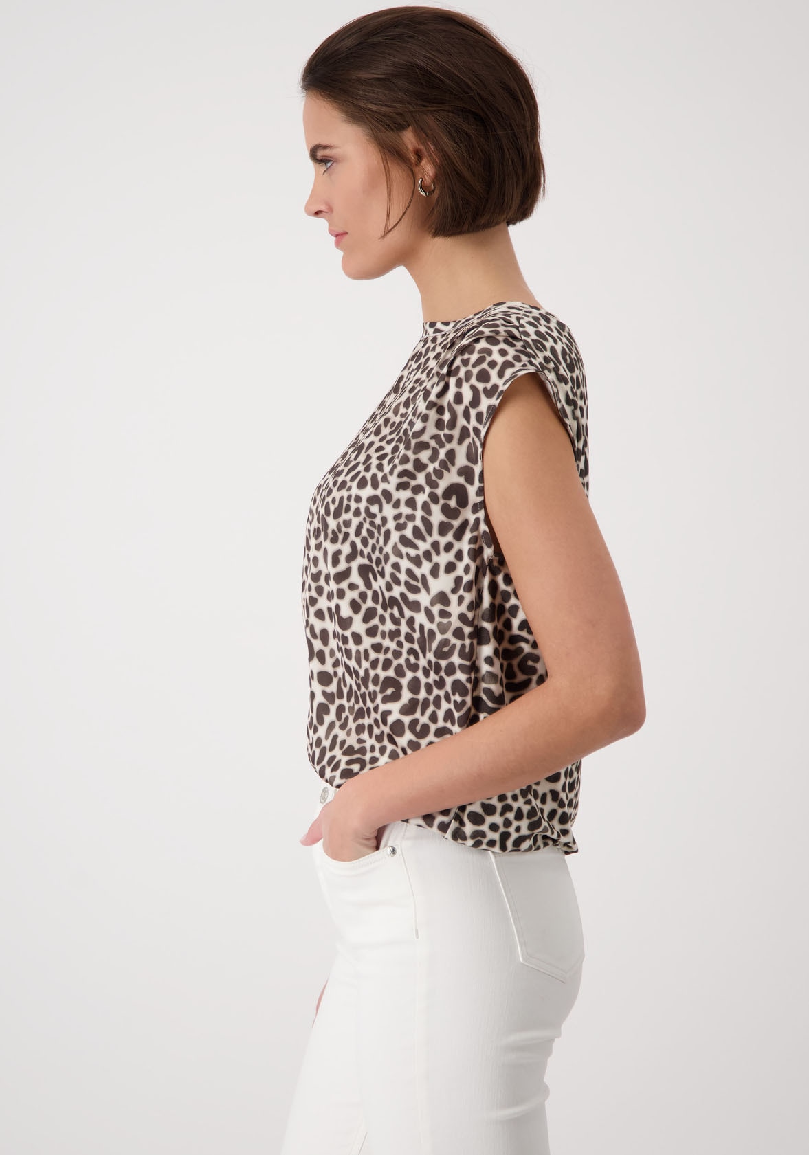Monari Schlupfbluse, mit Animalprint