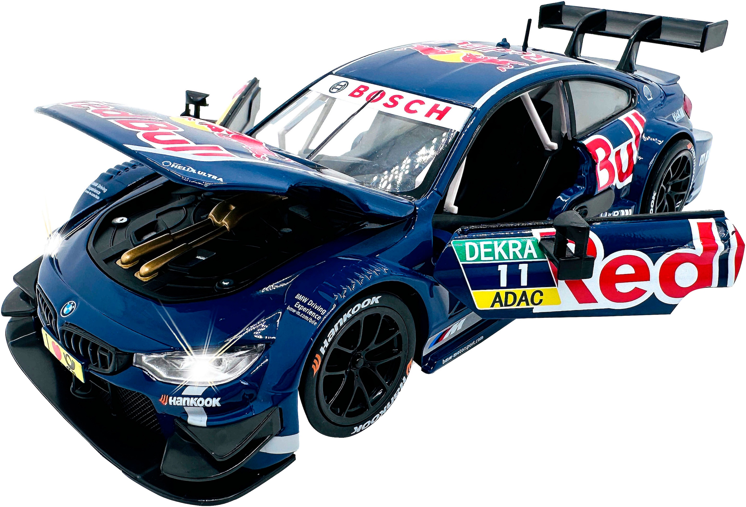 Jamara Spielzeug-Auto »Diecast,  BMW M4 DTM blau inklusive Batterien« LED Licht; Maßstab 1:24