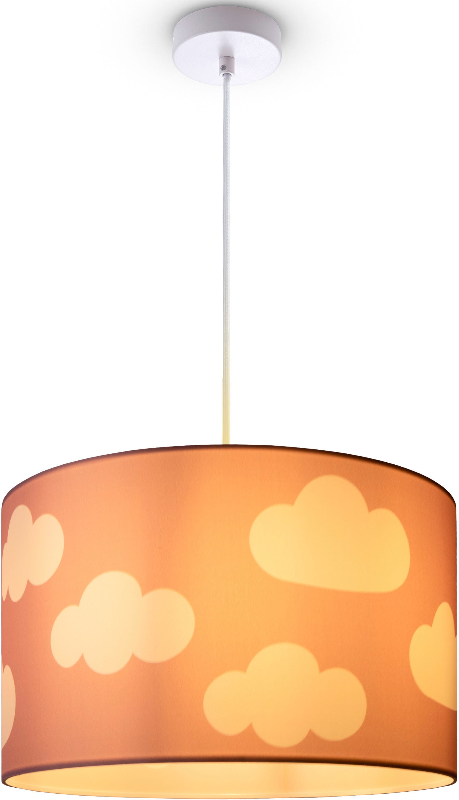 Paco Home Pendelleuchte »Hugo Cosmo«, Pendellampe Kinderzimmer Wolken  Himmel Stoff Lampenschirm Rund E27 online kaufen | mit 3 Jahren XXL  Garantie | Deckenlampen