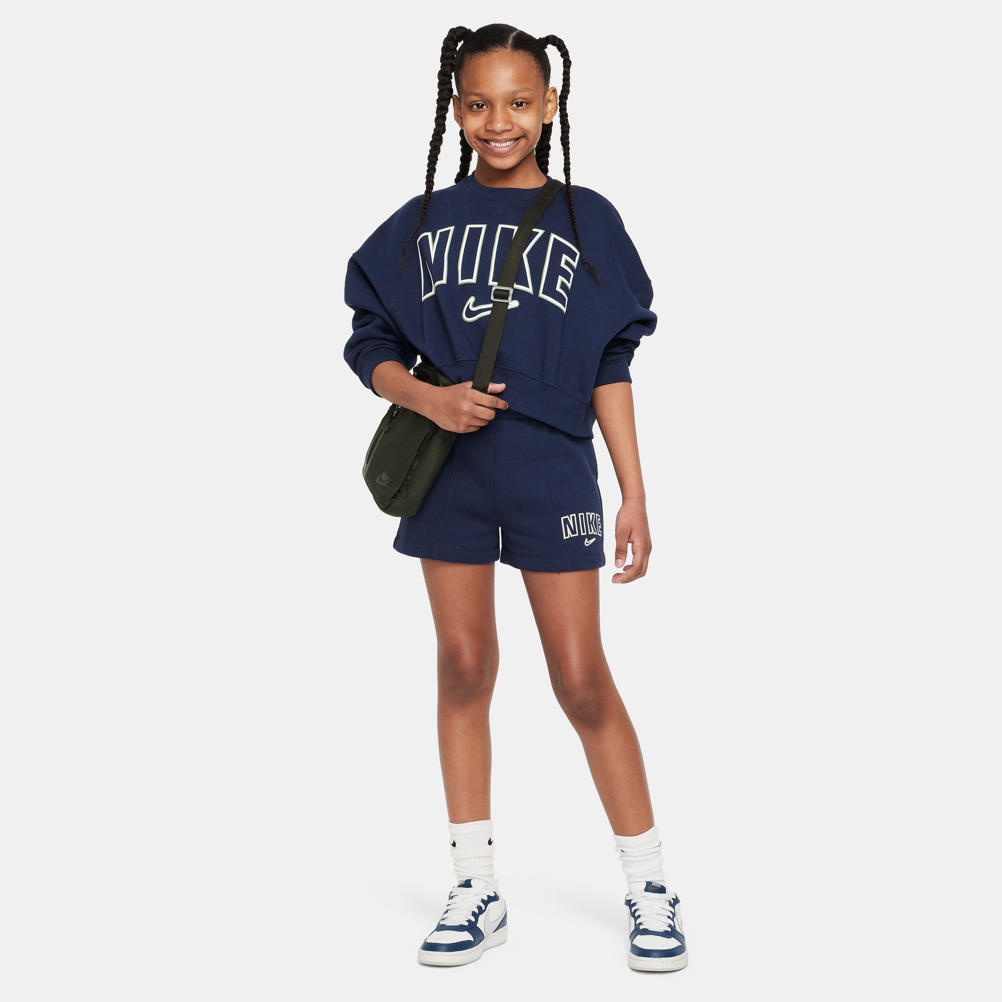 TREND Kinder« PRNT für Sportswear Nike FLC bei ♕ CREW Sweatshirt »NSW -