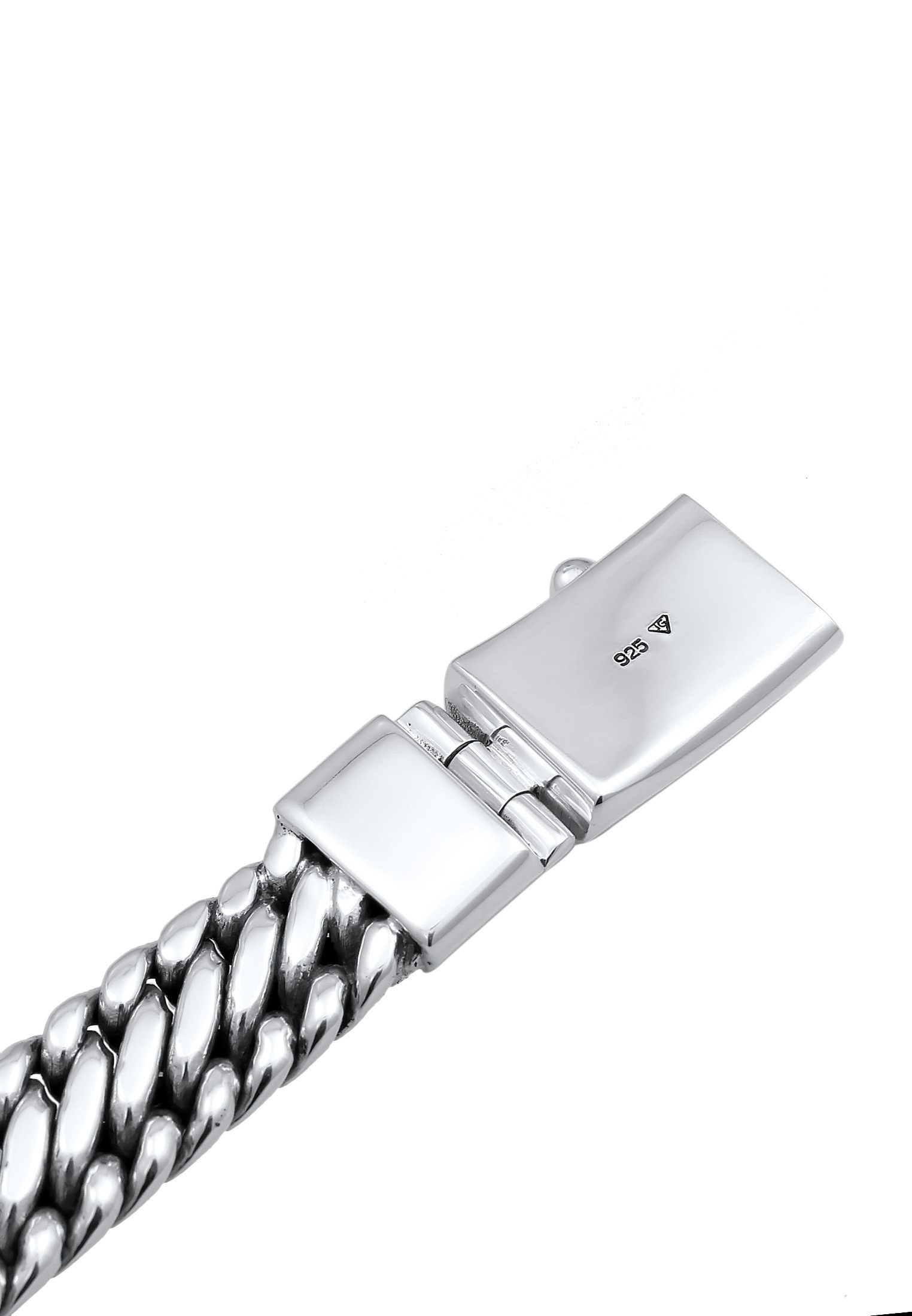 Kuzzoi Armkette »Armband Herrenschmuck Panzerarmband Rund Basic 925 Silber«