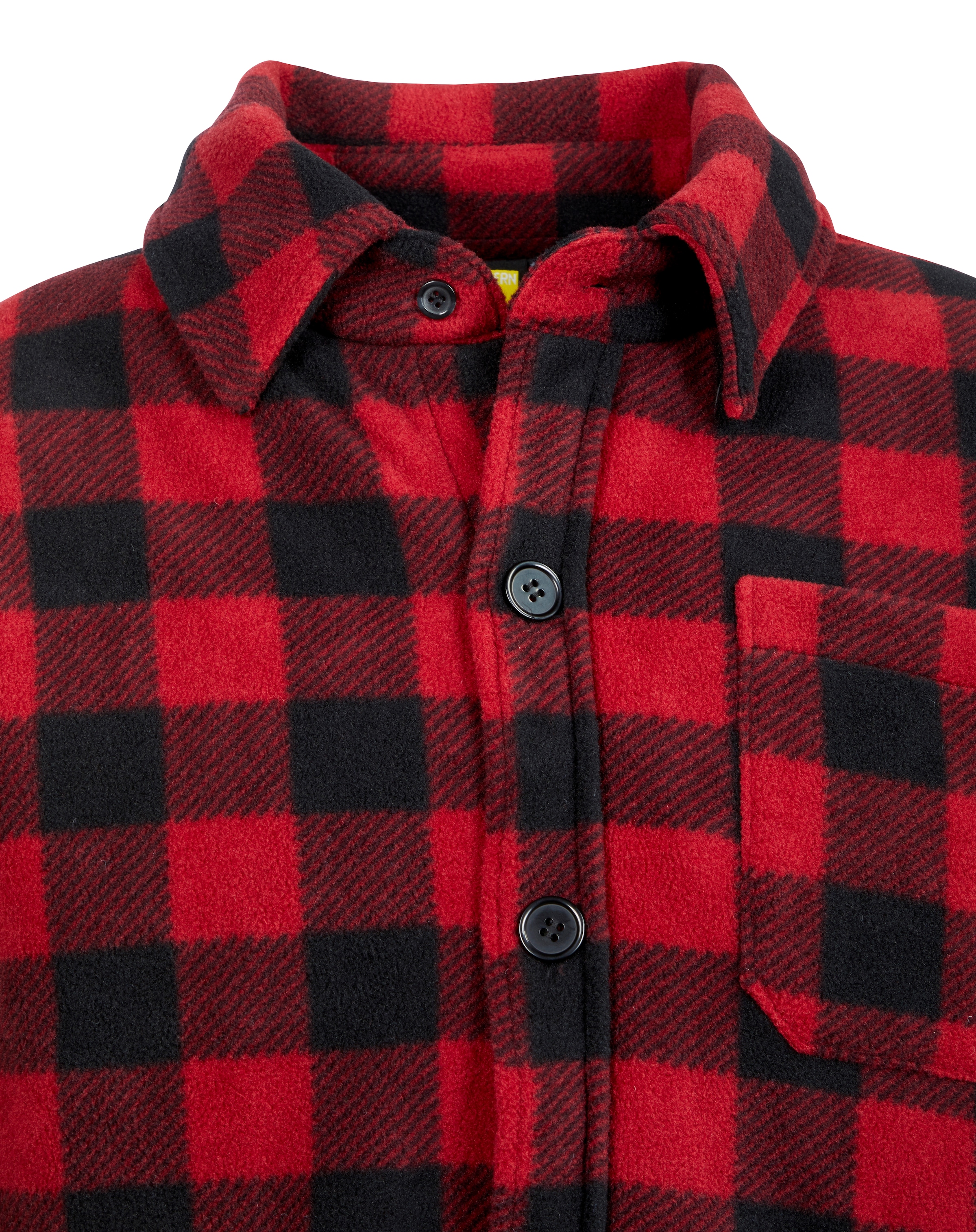 Northern Country Flanellhemd, (als gefüttert, tragen), ♕ verlängertem zu warm Hemd mit 5 zugeknöpft Taschen, Rücken, offen mit Jacke oder Flanellstoff bei